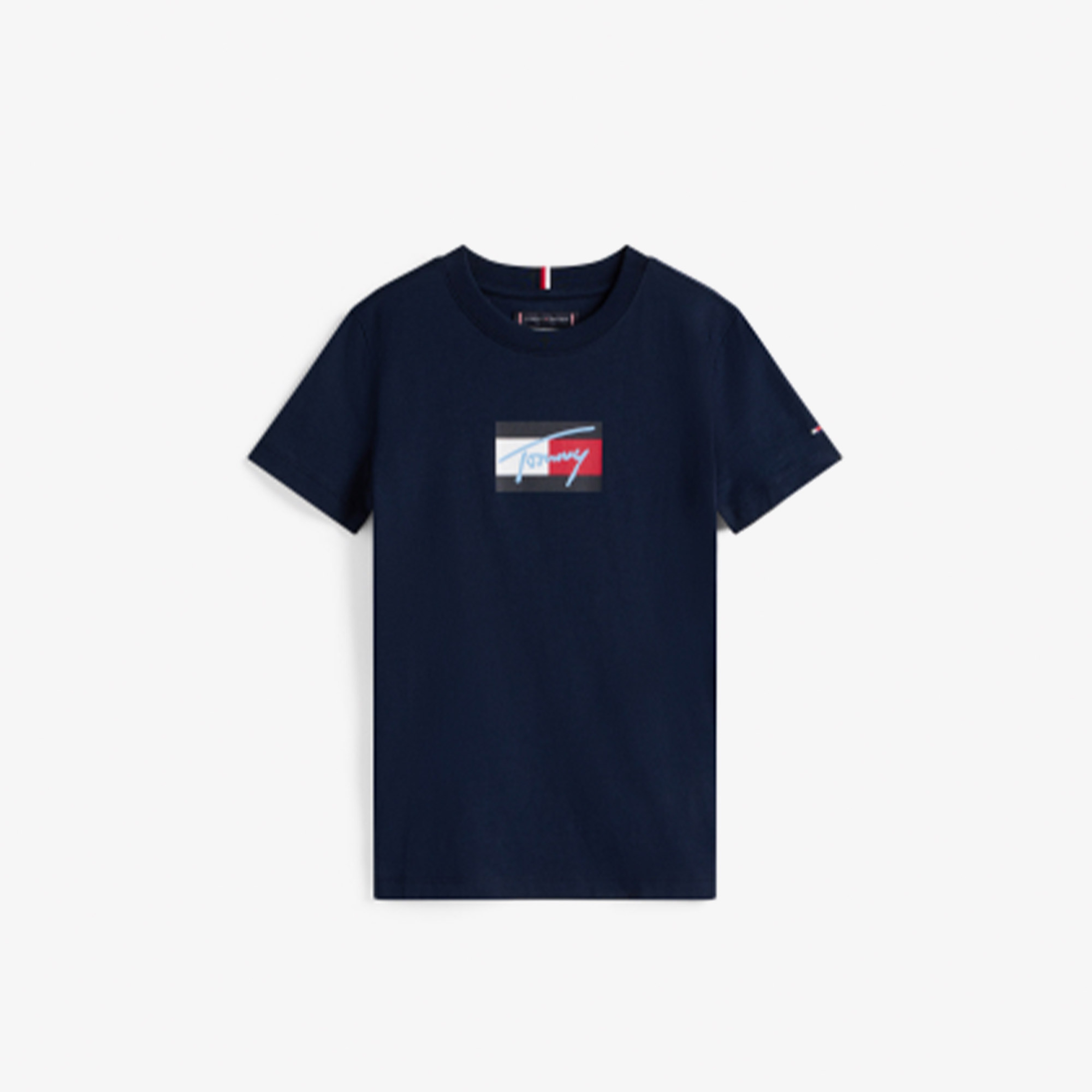 Tommy Hilfiger Flag Çocuk Lacivert T-Shirt
