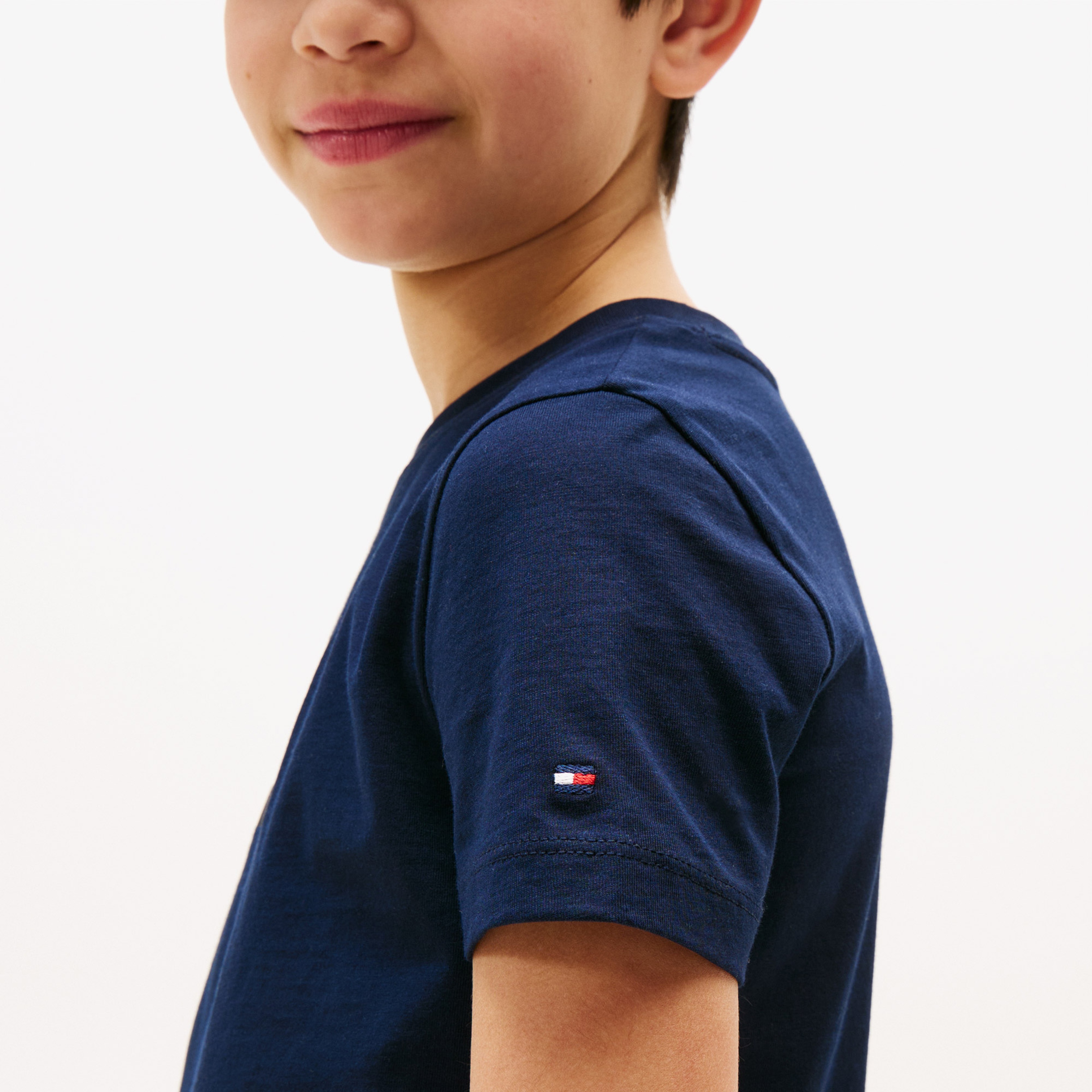 Tommy Hilfiger Flag Çocuk Lacivert T-Shirt