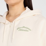 New Balance Linear Heritage Fleece  Kadın Beyaz Sweatshirt