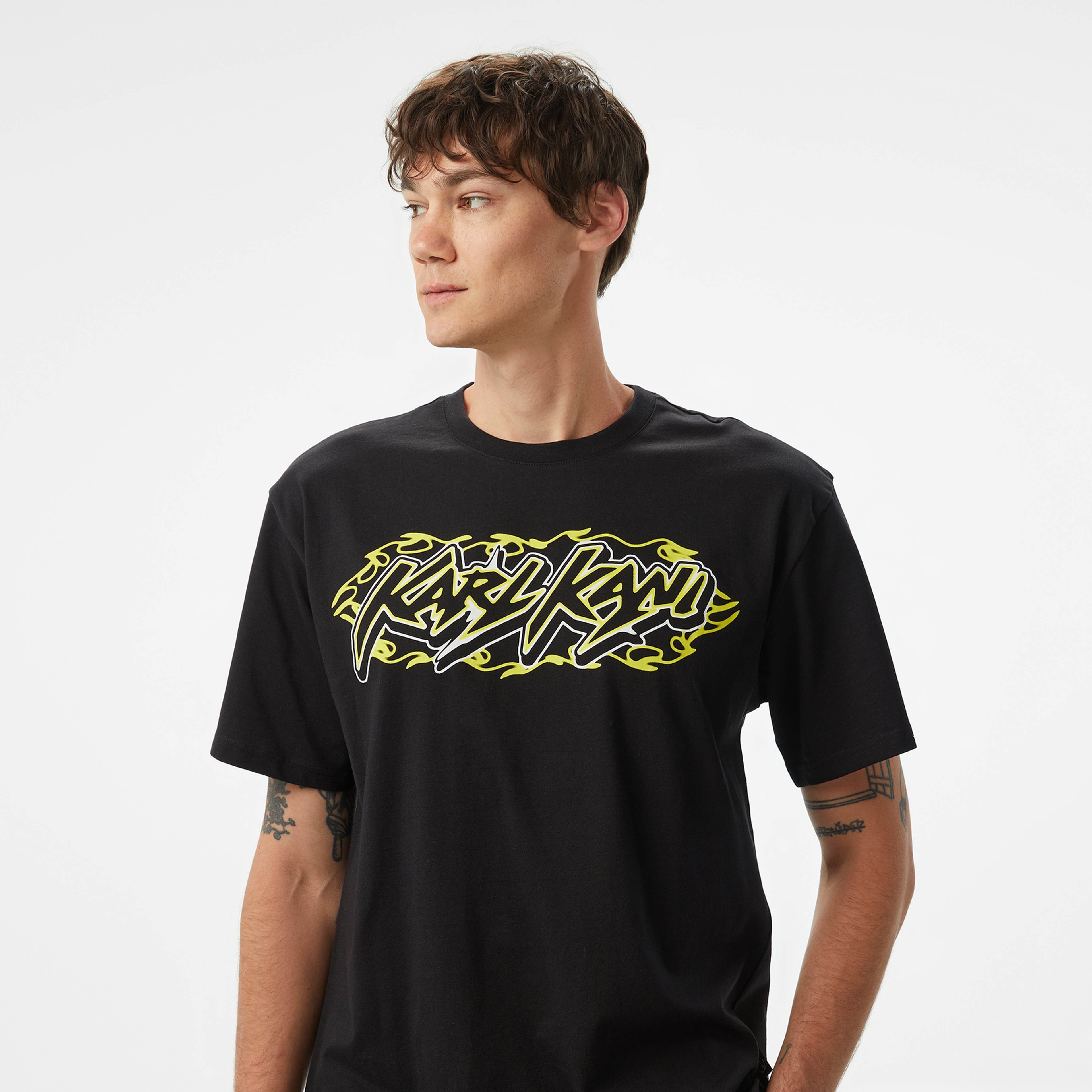 Karl Kani Woven Signature Airbush Amor Erkek Beyaz T-Shirt