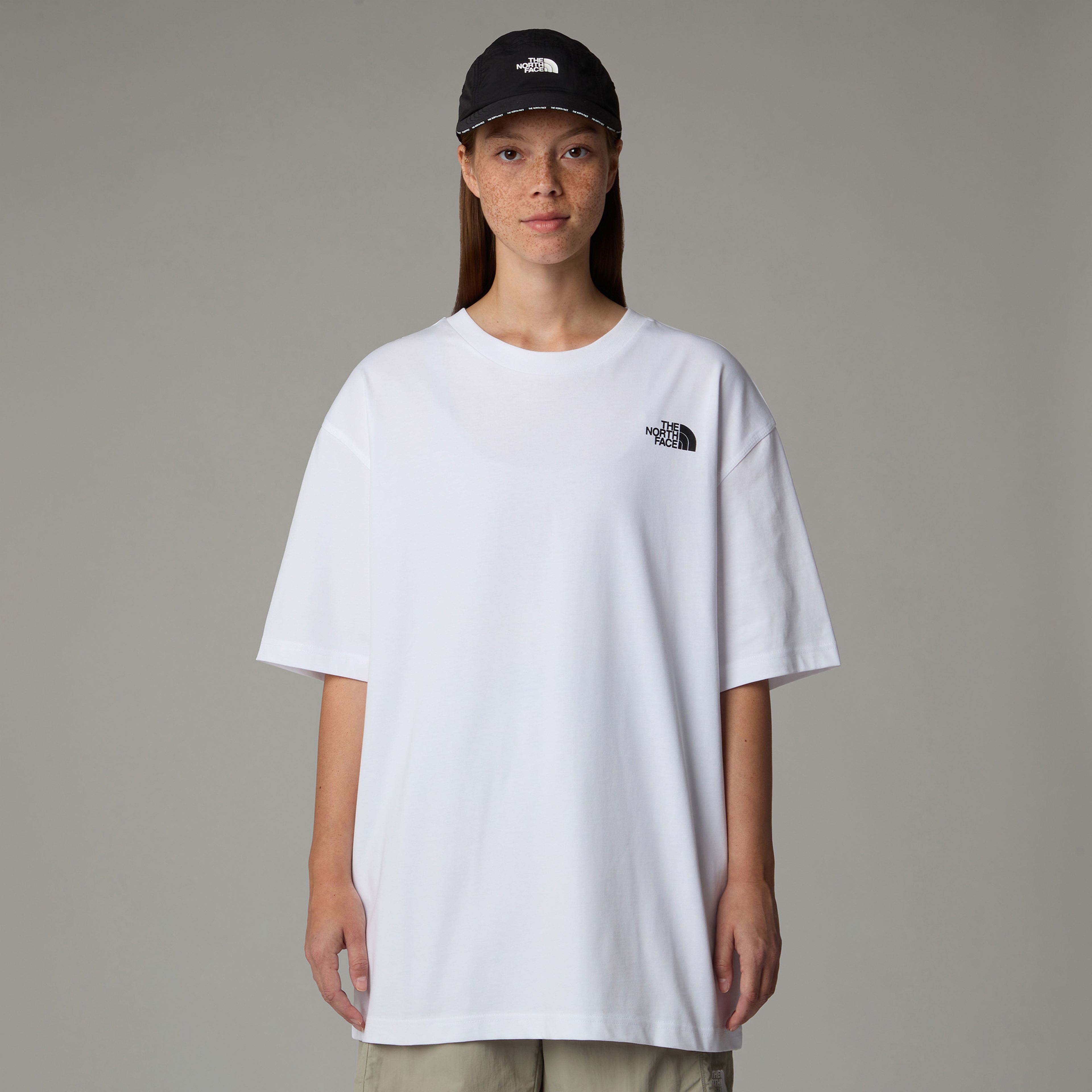 The North Face Oversized Erkek Beyaz T-Shirt