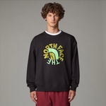 The North Face Oversızed Crew Erkek Siyah Sweatshirt