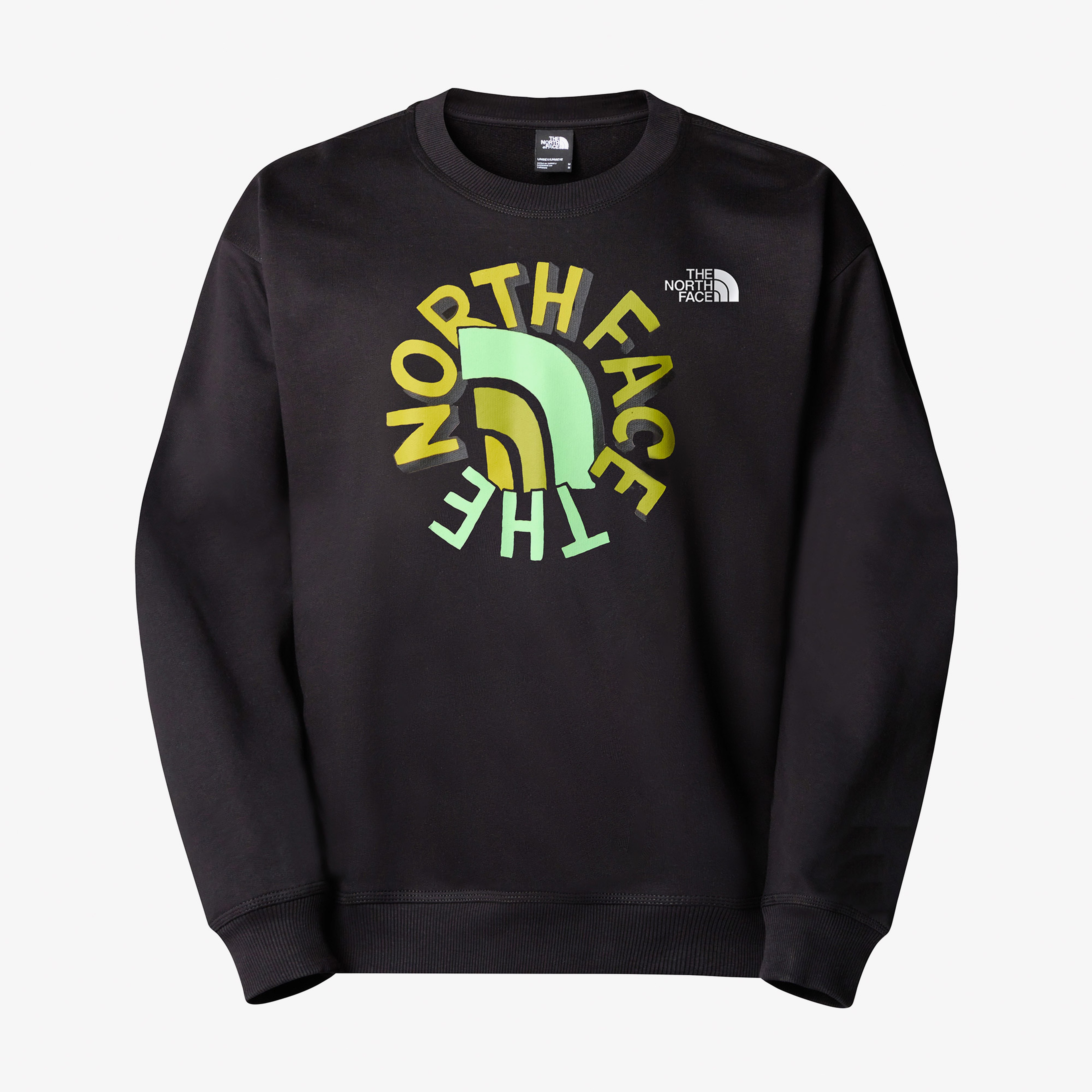 The North Face Oversızed Crew Erkek Siyah Sweatshirt