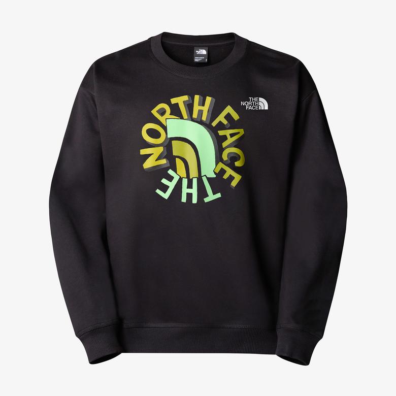 The North Face Oversızed Crew Erkek Siyah Sweatshirt