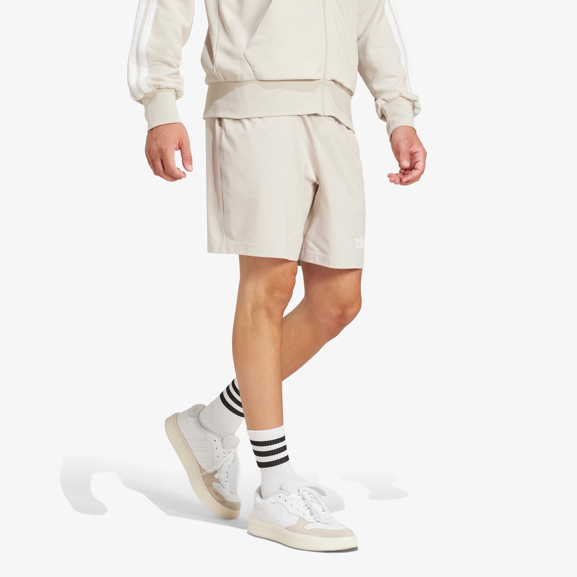 adidas Essentials Linear Single Jersey Erkek Bej Günlük Şort