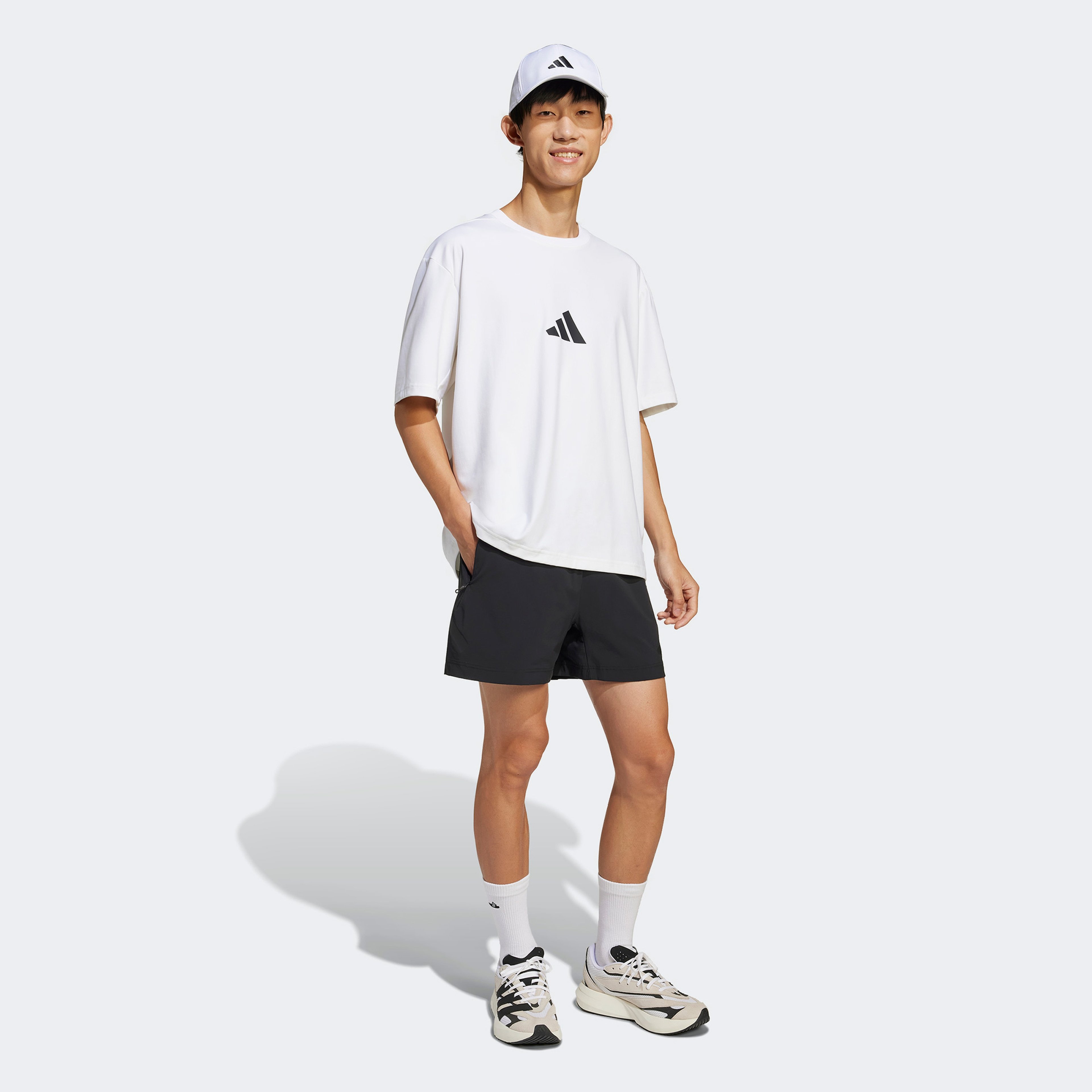 adidas Z.N.E. Full-Zip Kapüşonlu Erkek Beyaz T-Shirt
