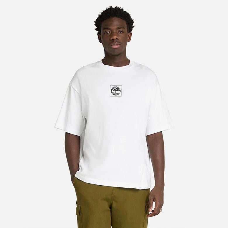 Timberland Building Blocks Erkek Beyaz T-Shirt
