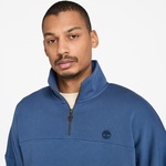 Timberland Small Logo 1/4 Zip Erkek Mavi Sweatshirt