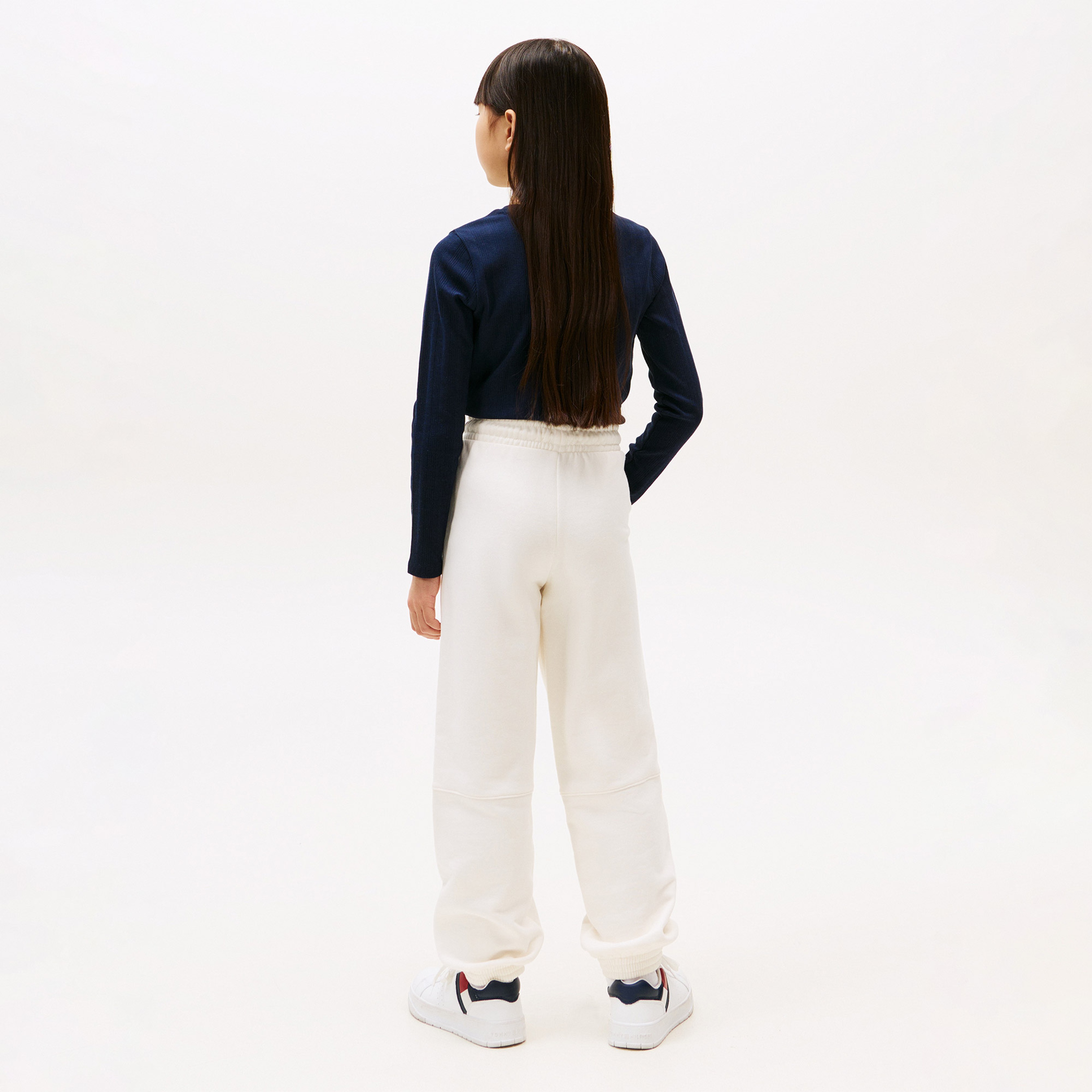 Tommy Hilfiger Puff Print Çocuk Beyaz Eşofman Altı