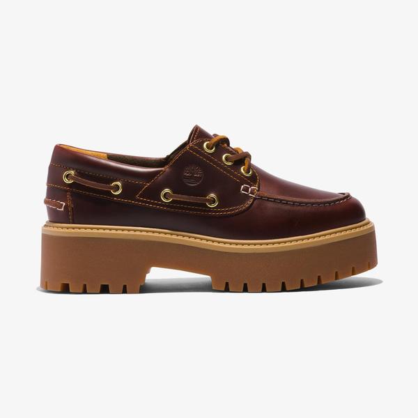 Timberland Stone Street 3 Eye Kadın Kahverengi Tekne Ayakkabısı