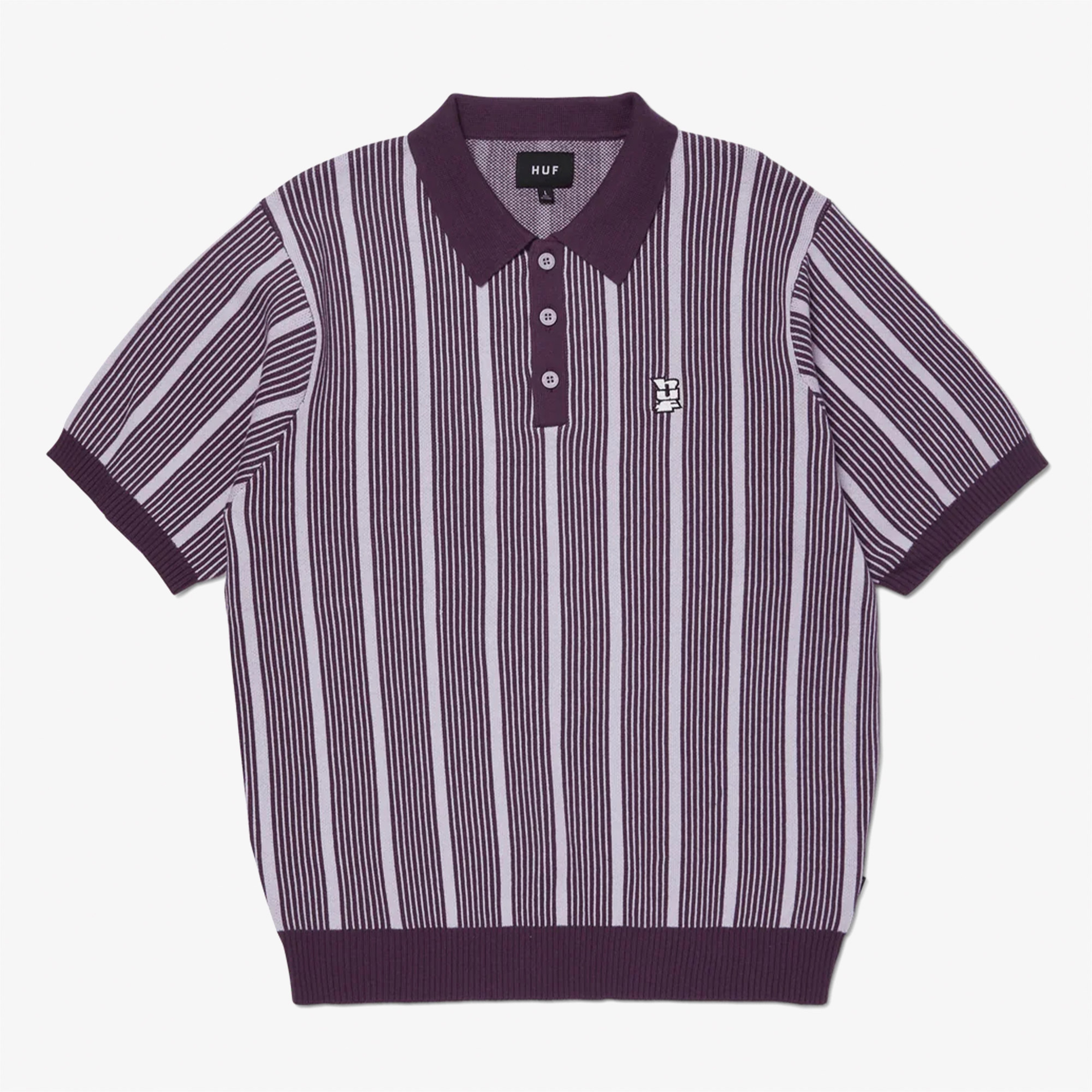 Huf Trace Stripe Erkek Mor Gömlek