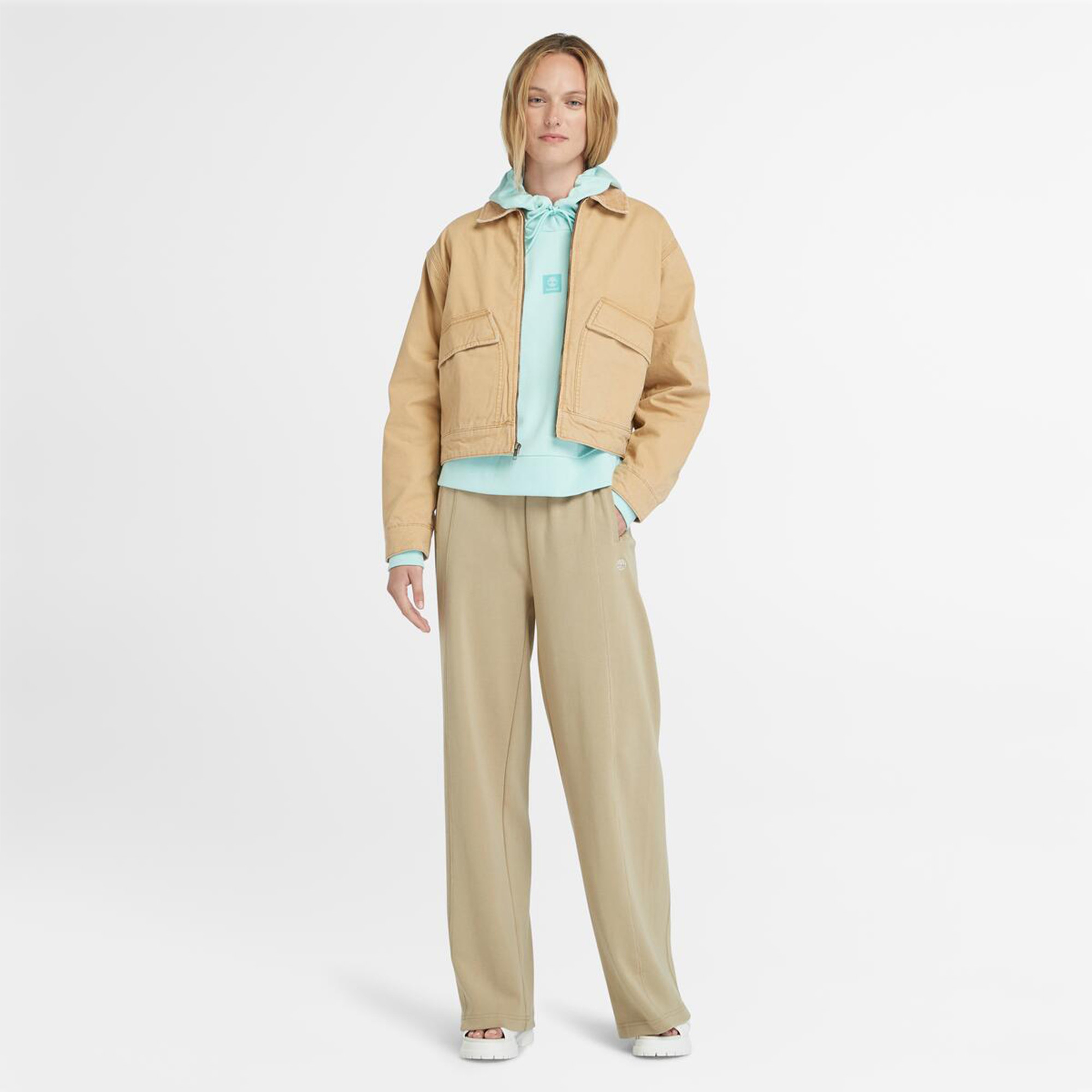 Timberland Strafford Yıkanmış Kanvas Kadın Bej Ceket