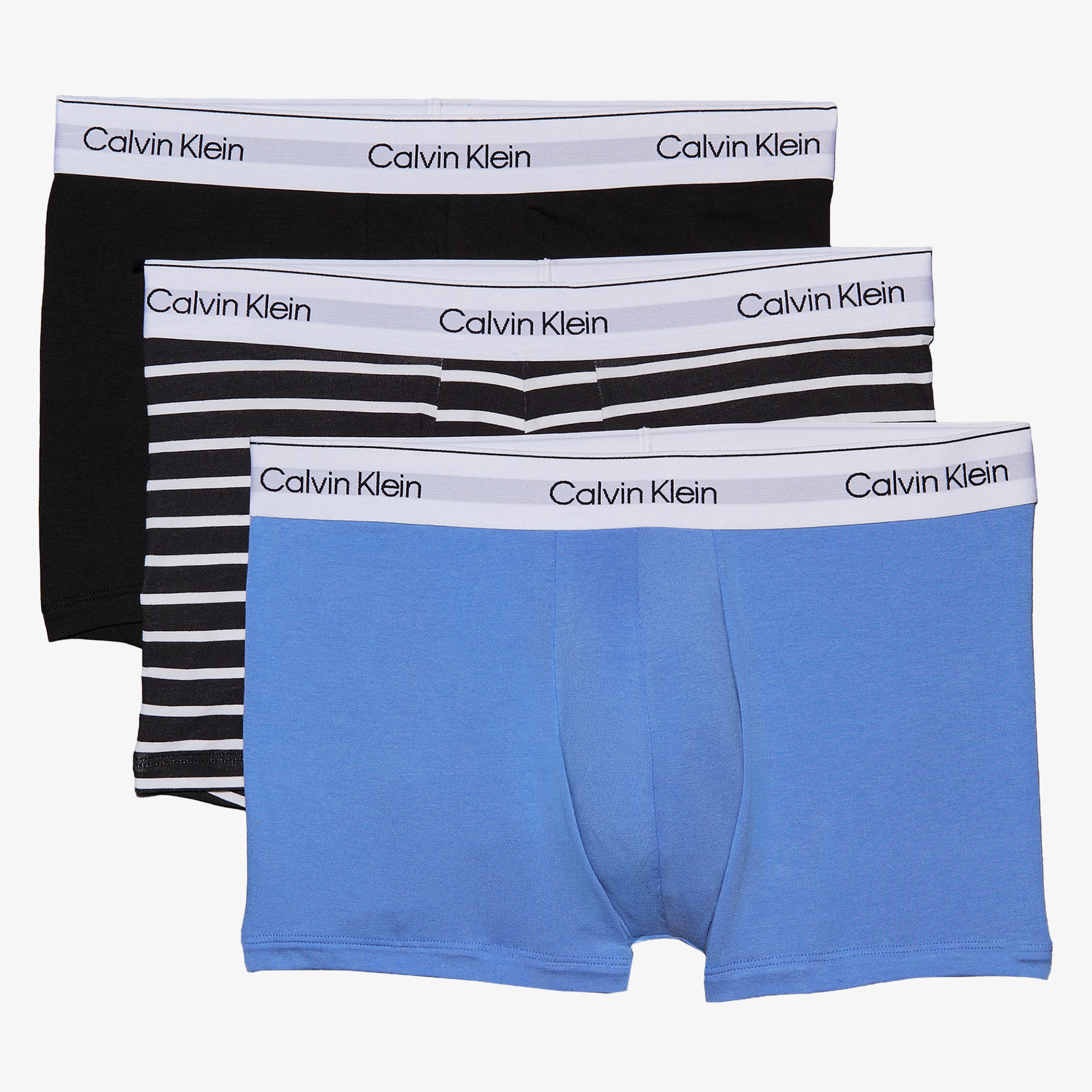 Calvin Klein Logolu Bel Lastikli Erkek Siyah 3'lü Boxer