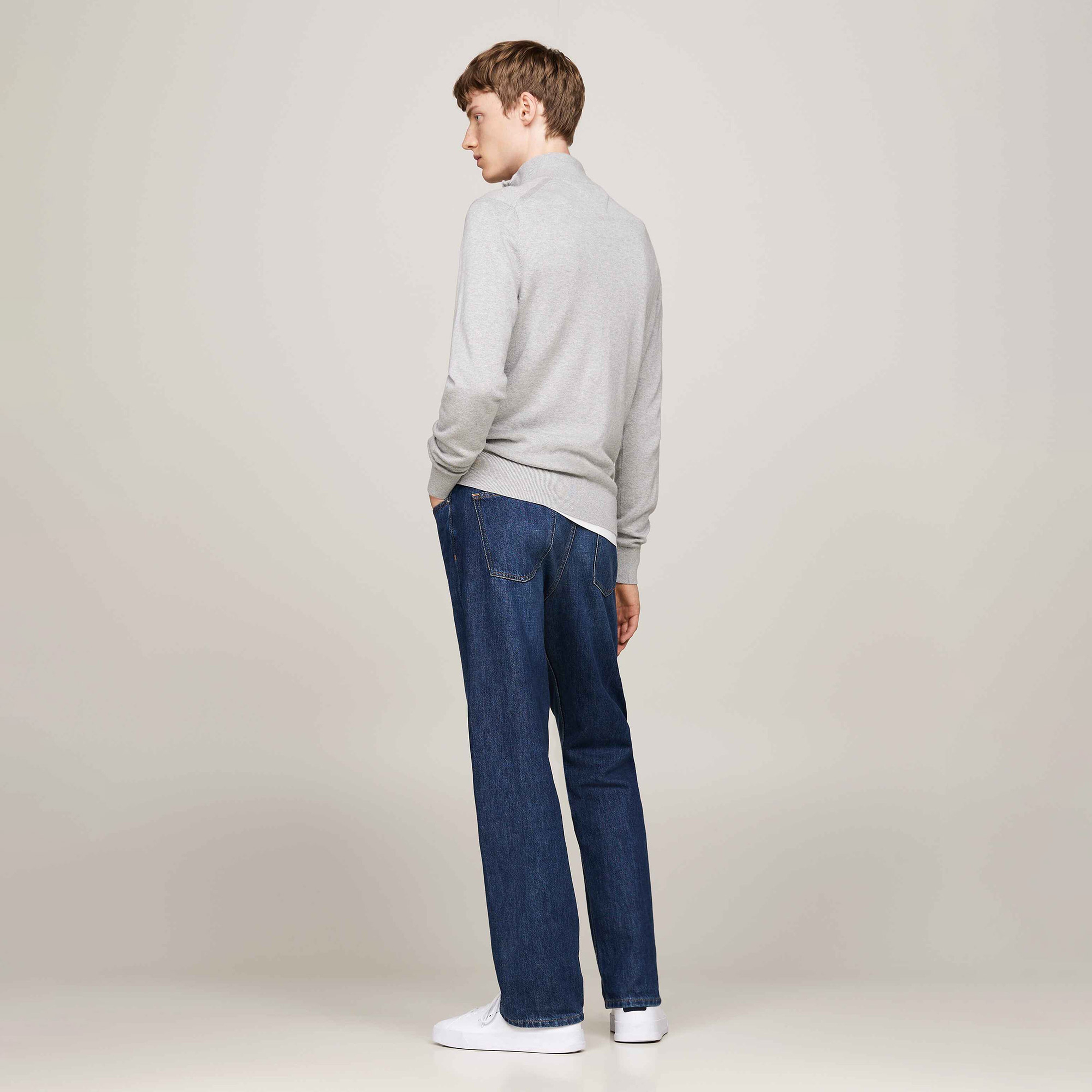 Tommy Hilfiger Erkek Gri Triko