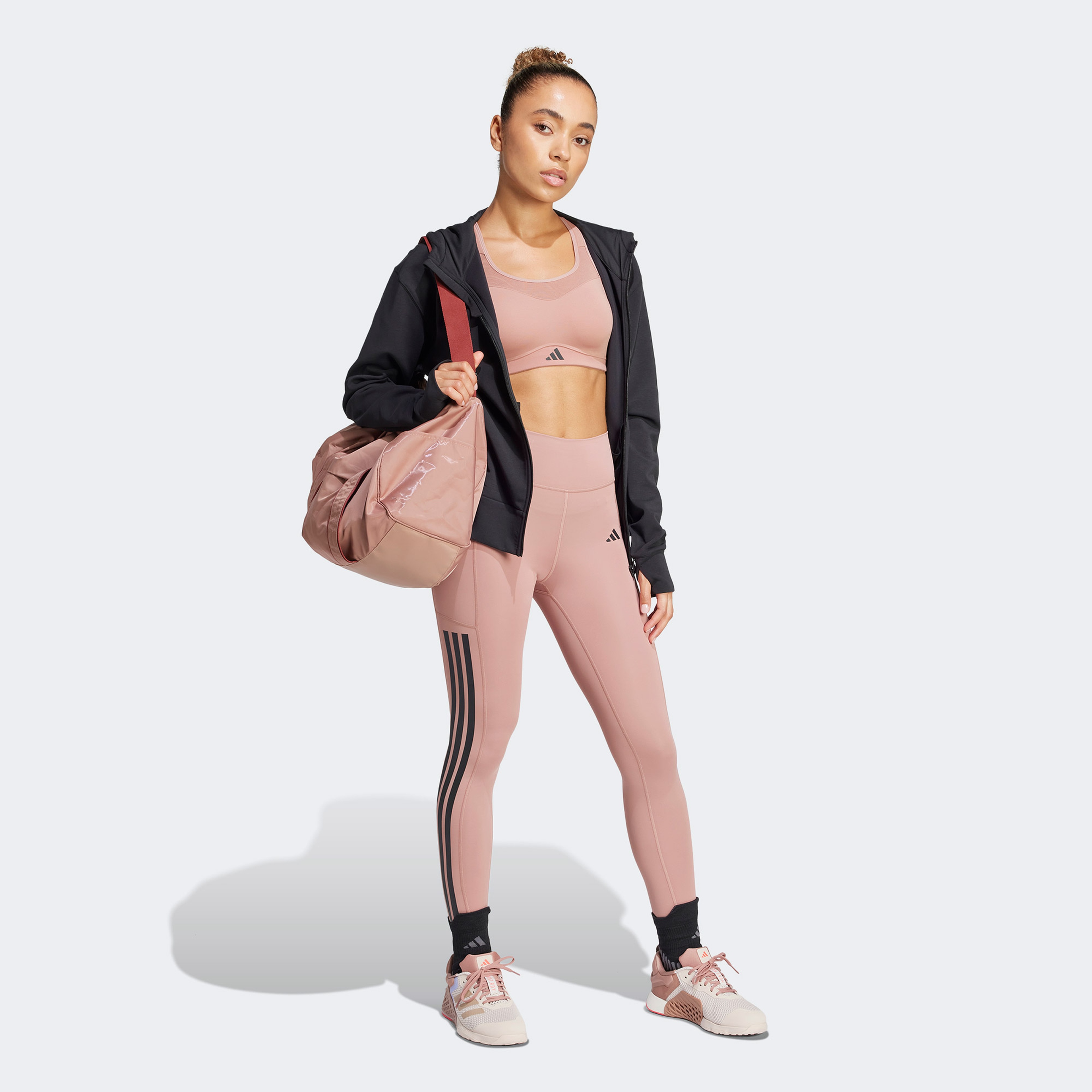 adidas Designed for Training Full-Zip Kadın Siyah Sweatshirt