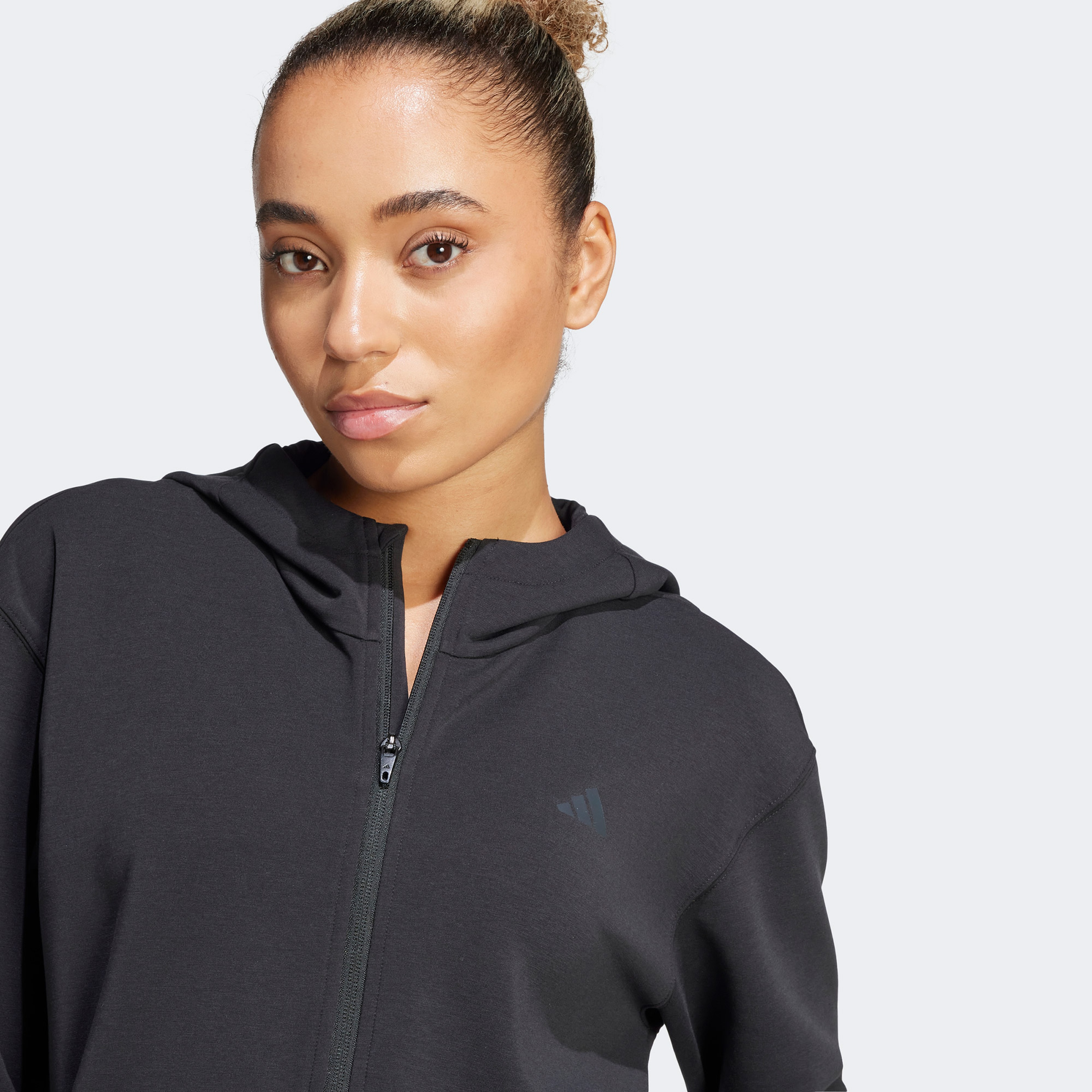 adidas Designed for Training Full-Zip Kadın Siyah Sweatshirt