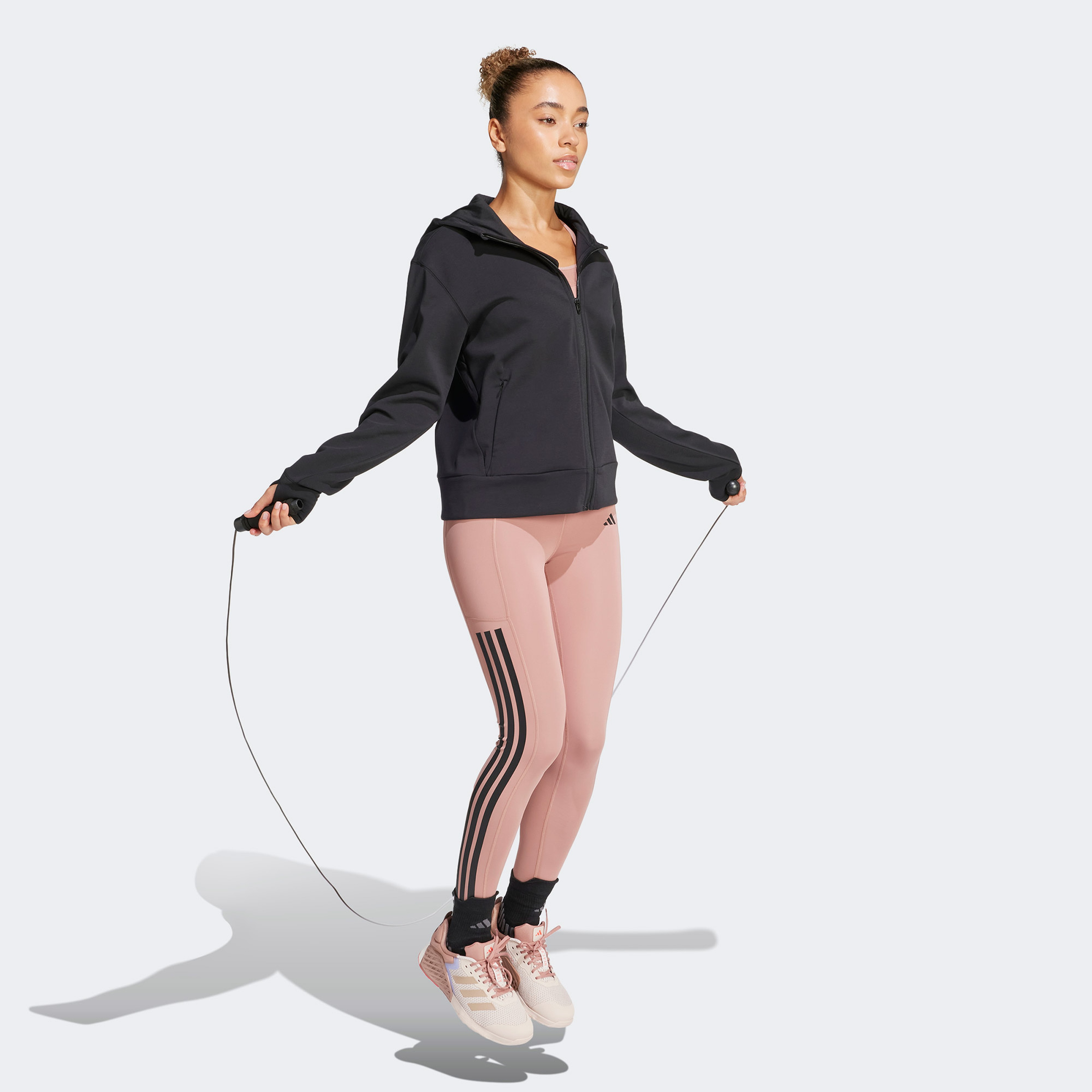 adidas Designed for Training Full-Zip Kadın Siyah Sweatshirt