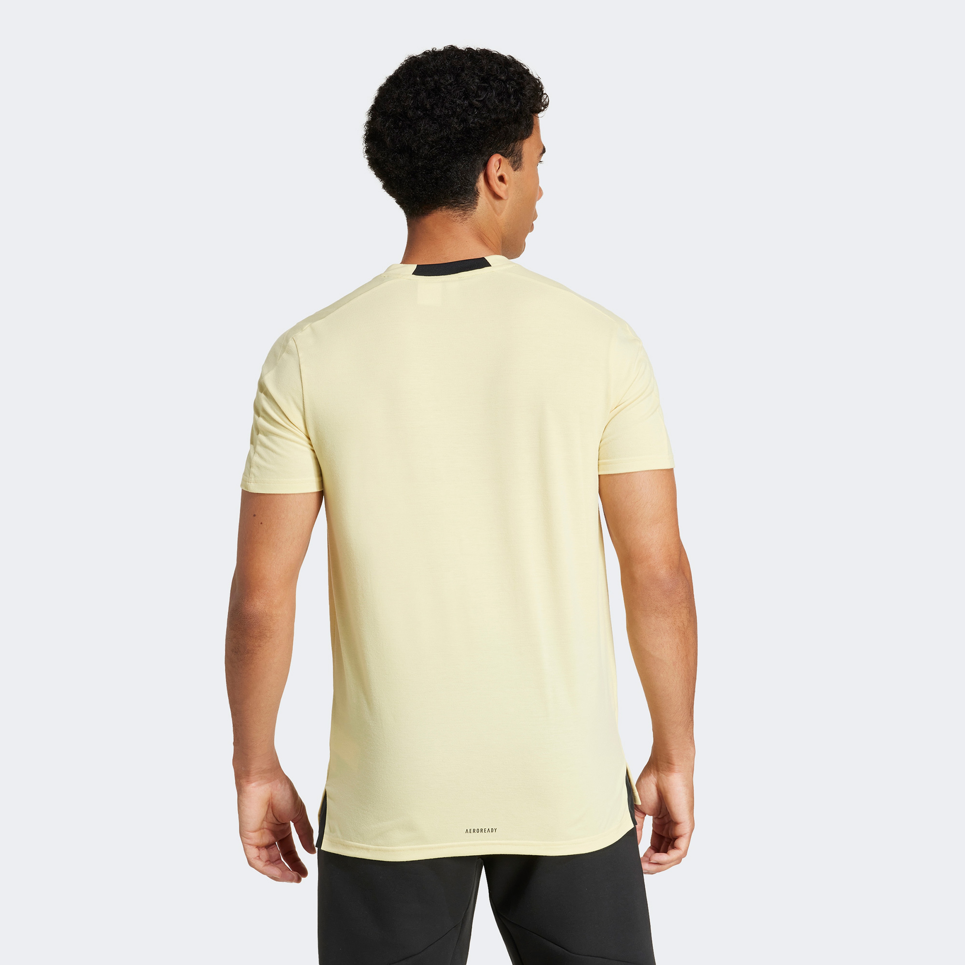 adidas Designed For Erkek Sarı Antrenman T-Shirt
