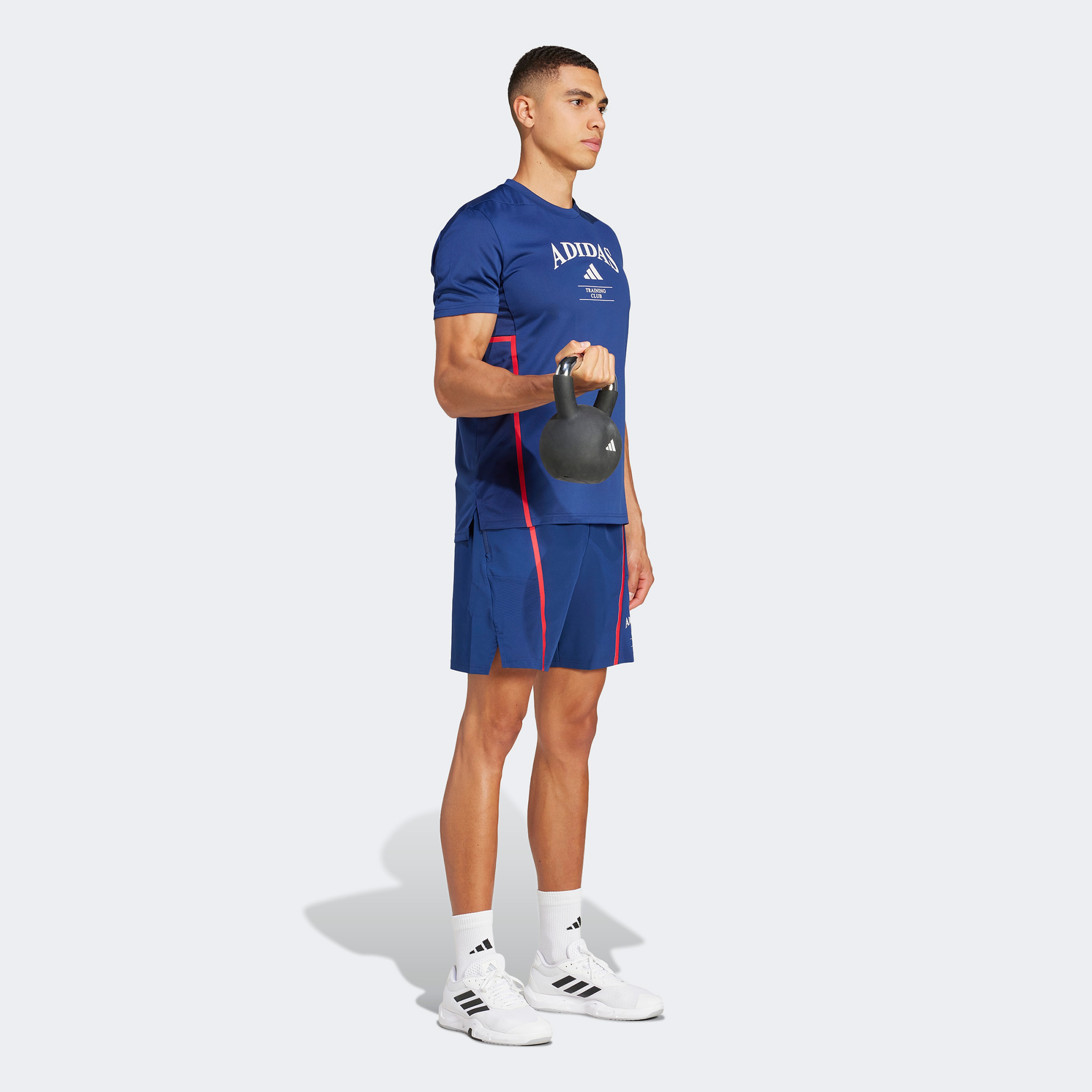 adidas Designed For Legacy Erkek Mavi Antrenman T-Shirt