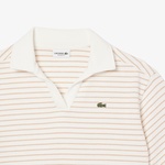 Lacoste Striped Terry Çocuk Beyaz Polo