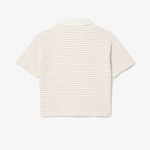 Lacoste Striped Terry Çocuk Beyaz Polo