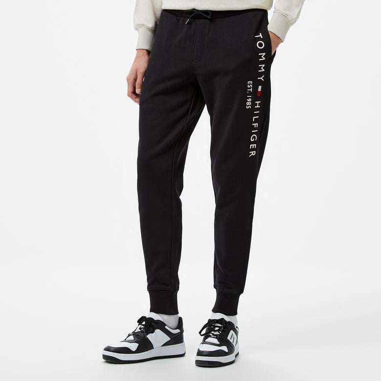 Tommy Hilfiger Tommy Logo Sweatpants Erkek Siyah Eşofman Altı