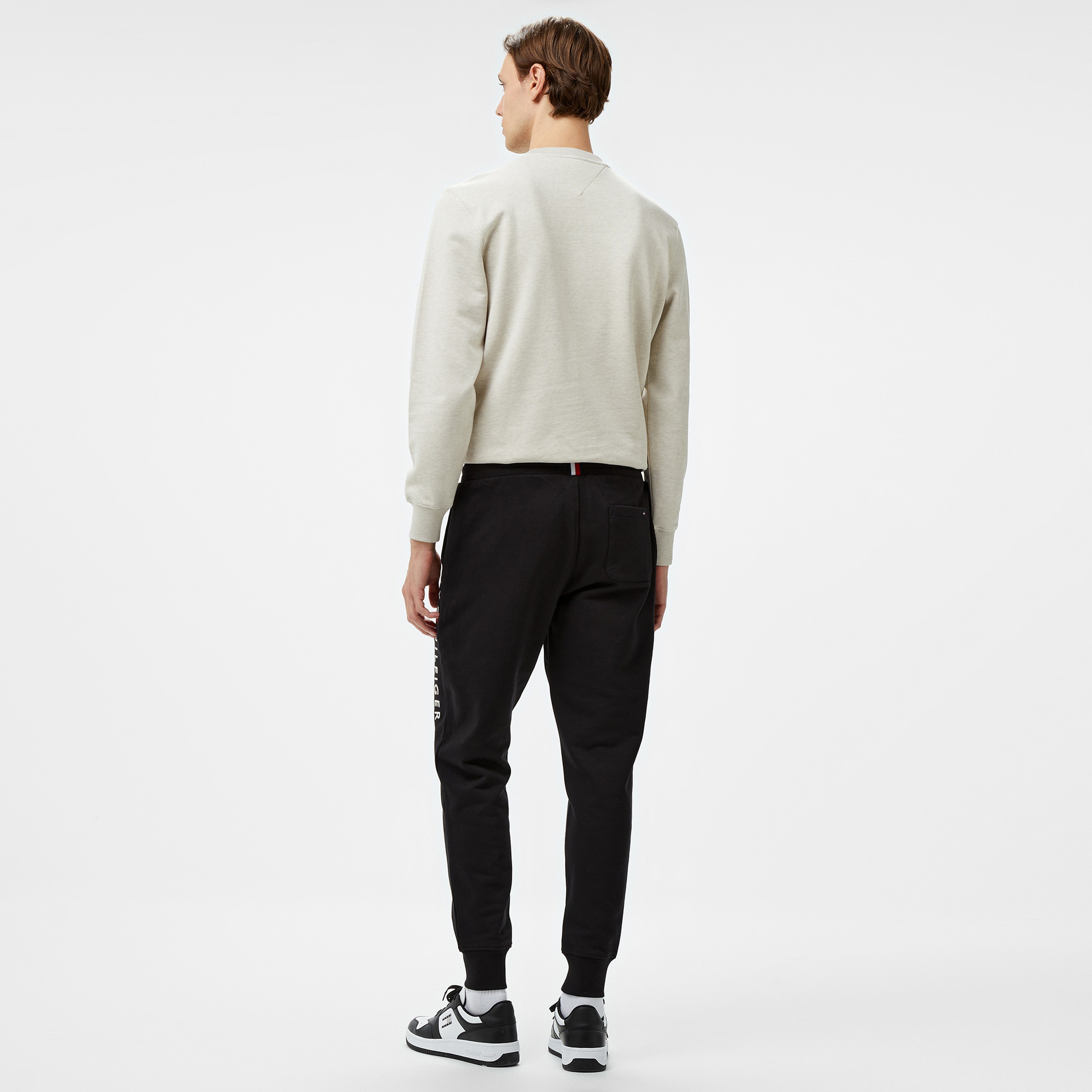 Tommy Hilfiger Tommy Logo Sweatpants Erkek Siyah Eşofman Altı