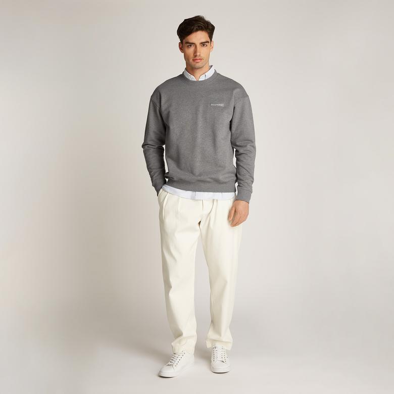 Tommy Hilfiger Erkek Gri Sweatshirt