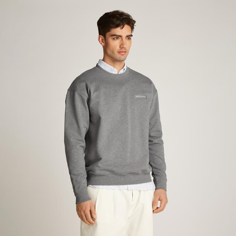 Tommy Hilfiger Erkek Gri Sweatshirt
