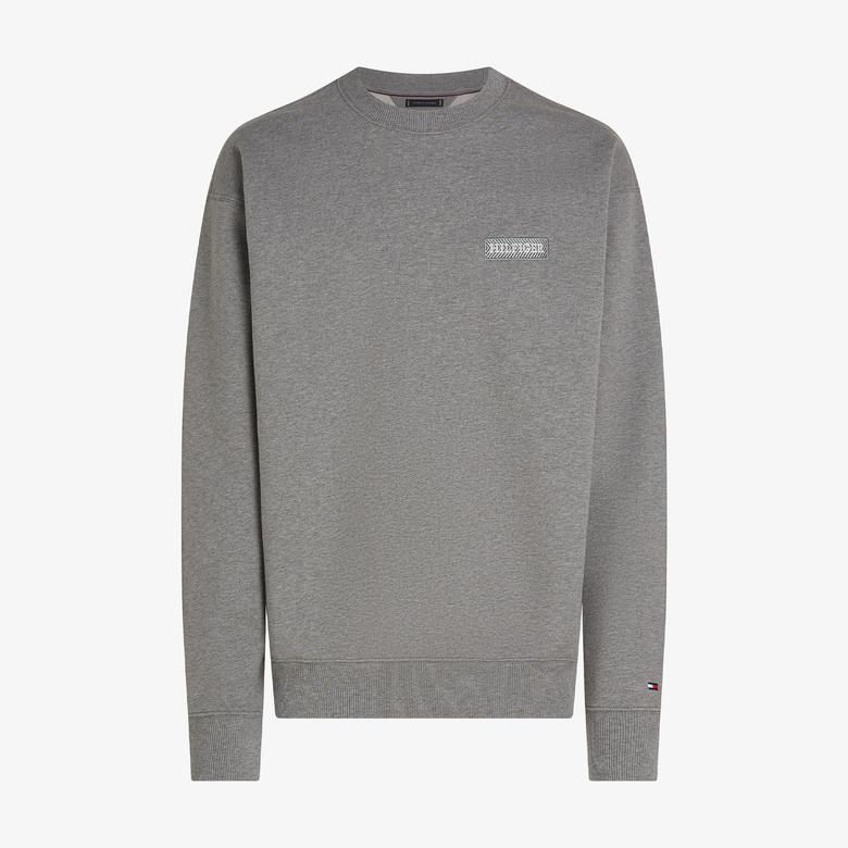 Tommy Hilfiger Erkek Gri Sweatshirt