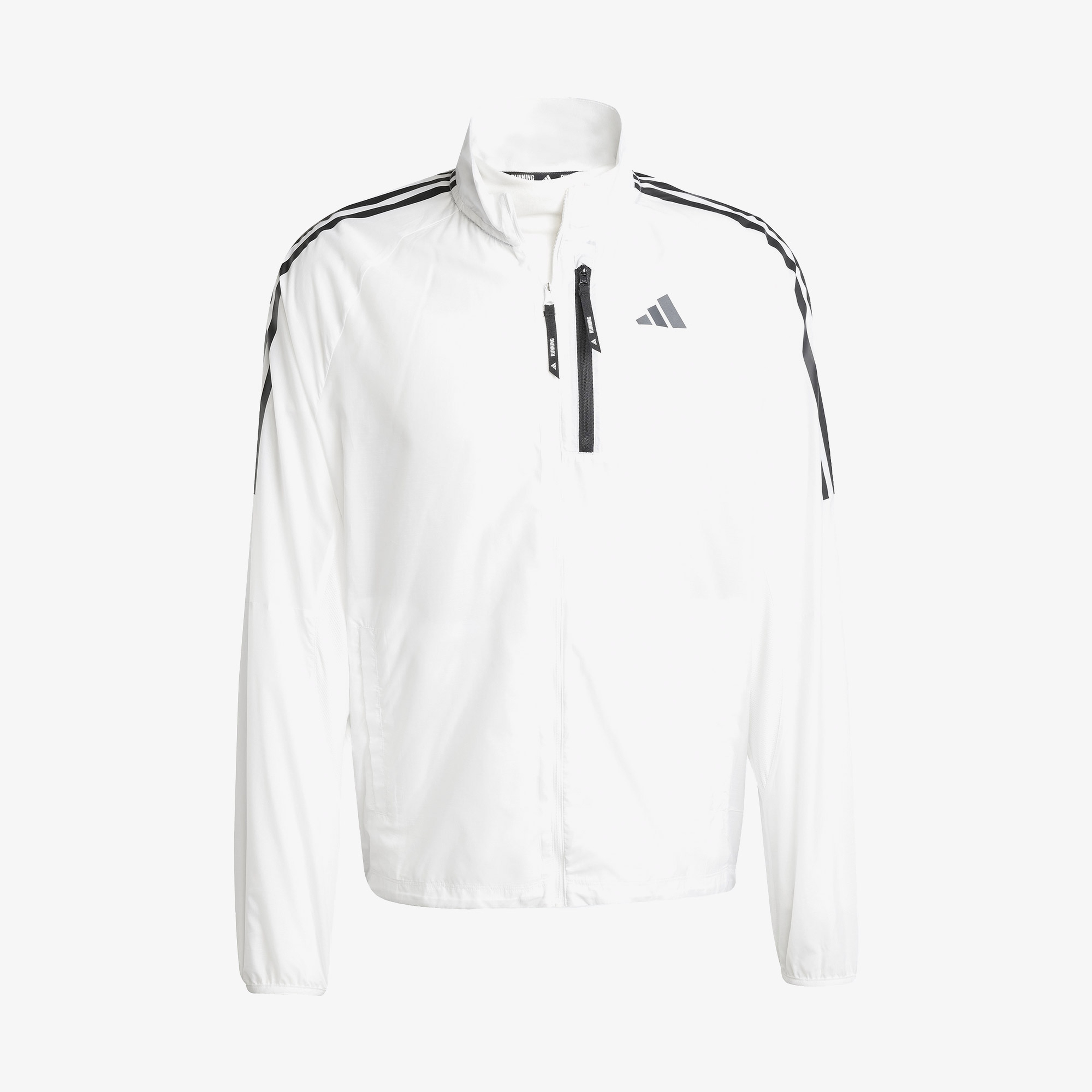 adidas Own the Run 3 Stripes Erkek Beyaz Ceket