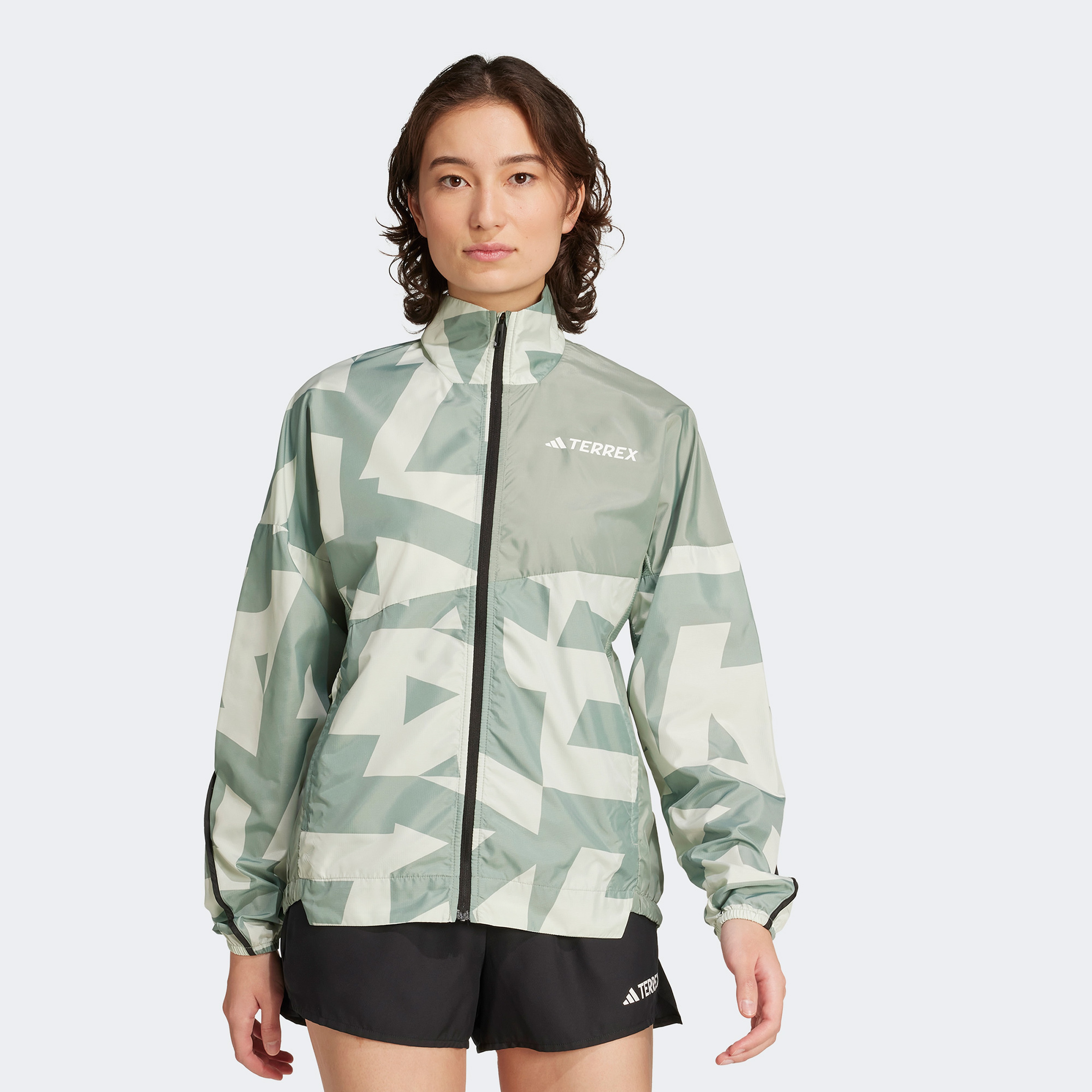 adidas Terrex Multi Printed Wind Kadın Yeşil Ceket