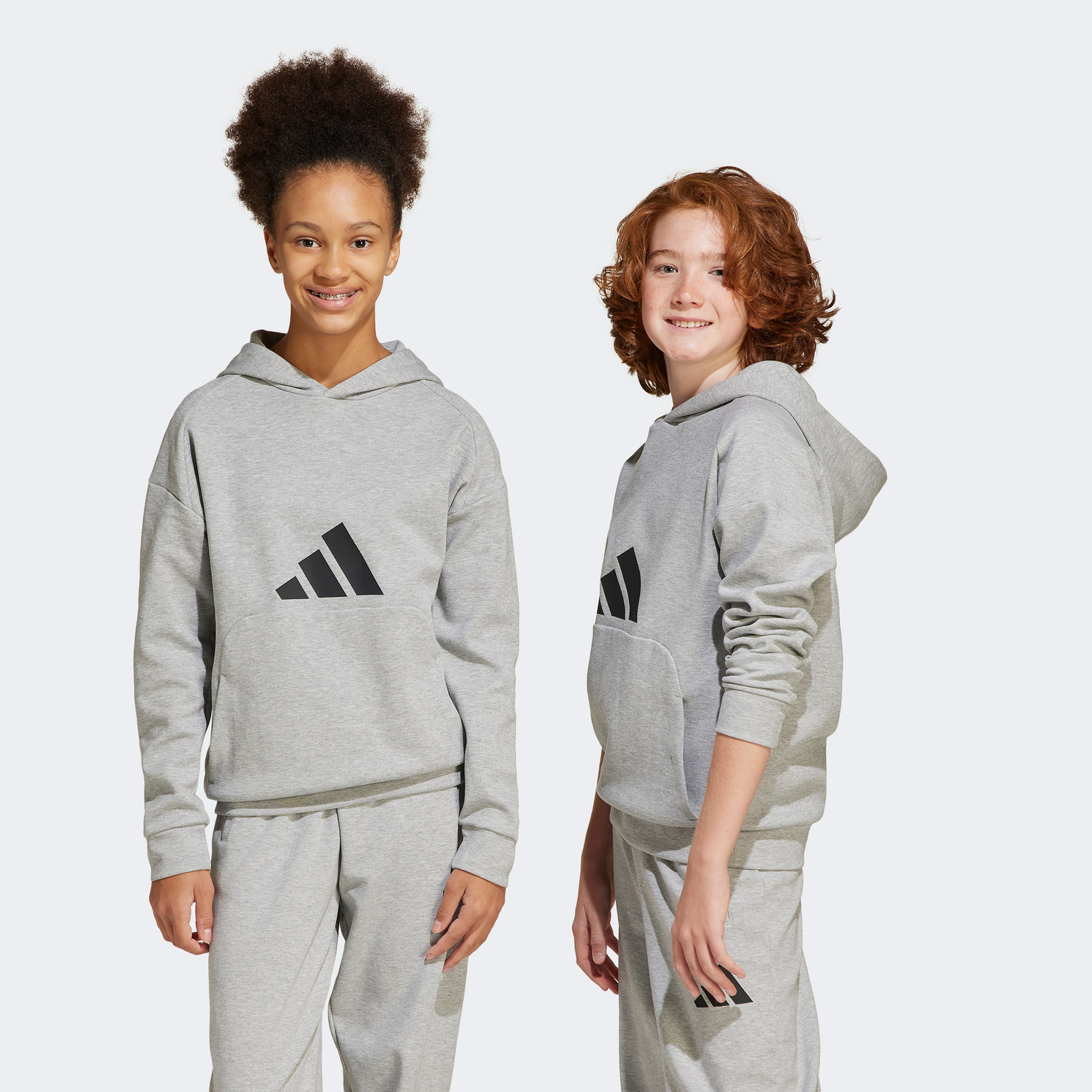 adidas Future Icons Logo Çocuk Gri Sweatshirt