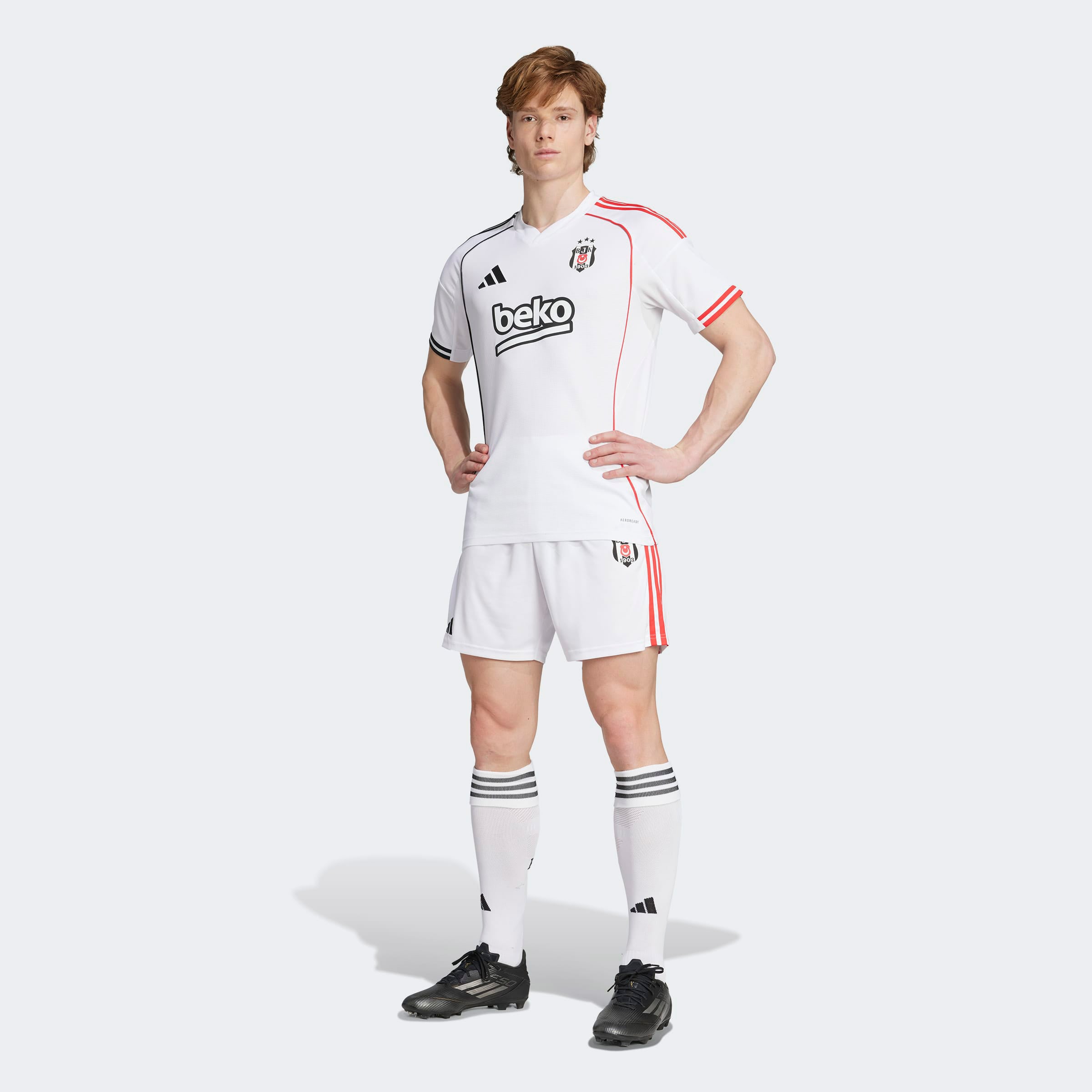 adidas Beşiktaş JK 25/26 Erkek Beyaz İç Saha Futbol Forması