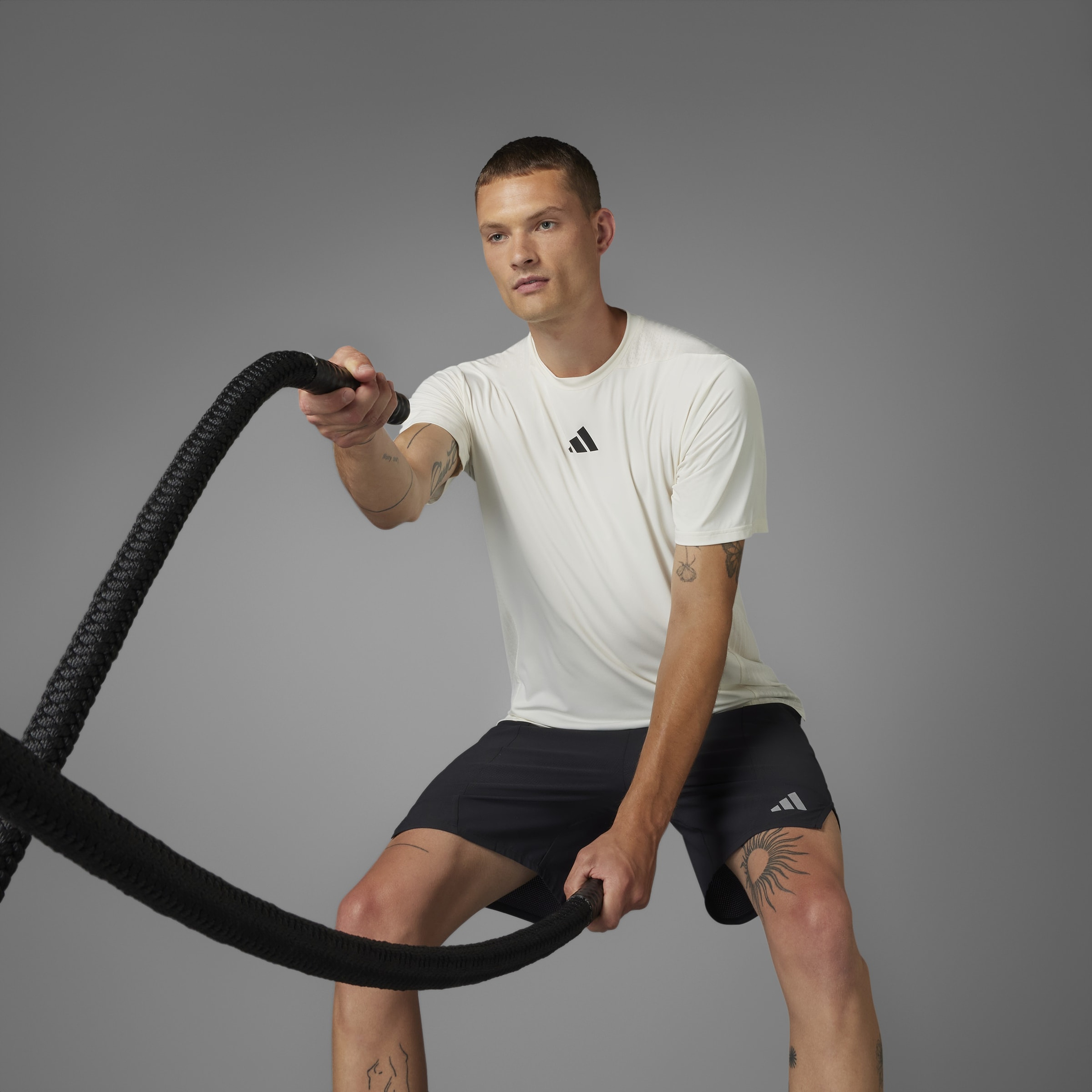 adidas Designed For Training intensity Erkek Beyaz Antrenman T-Shirt
