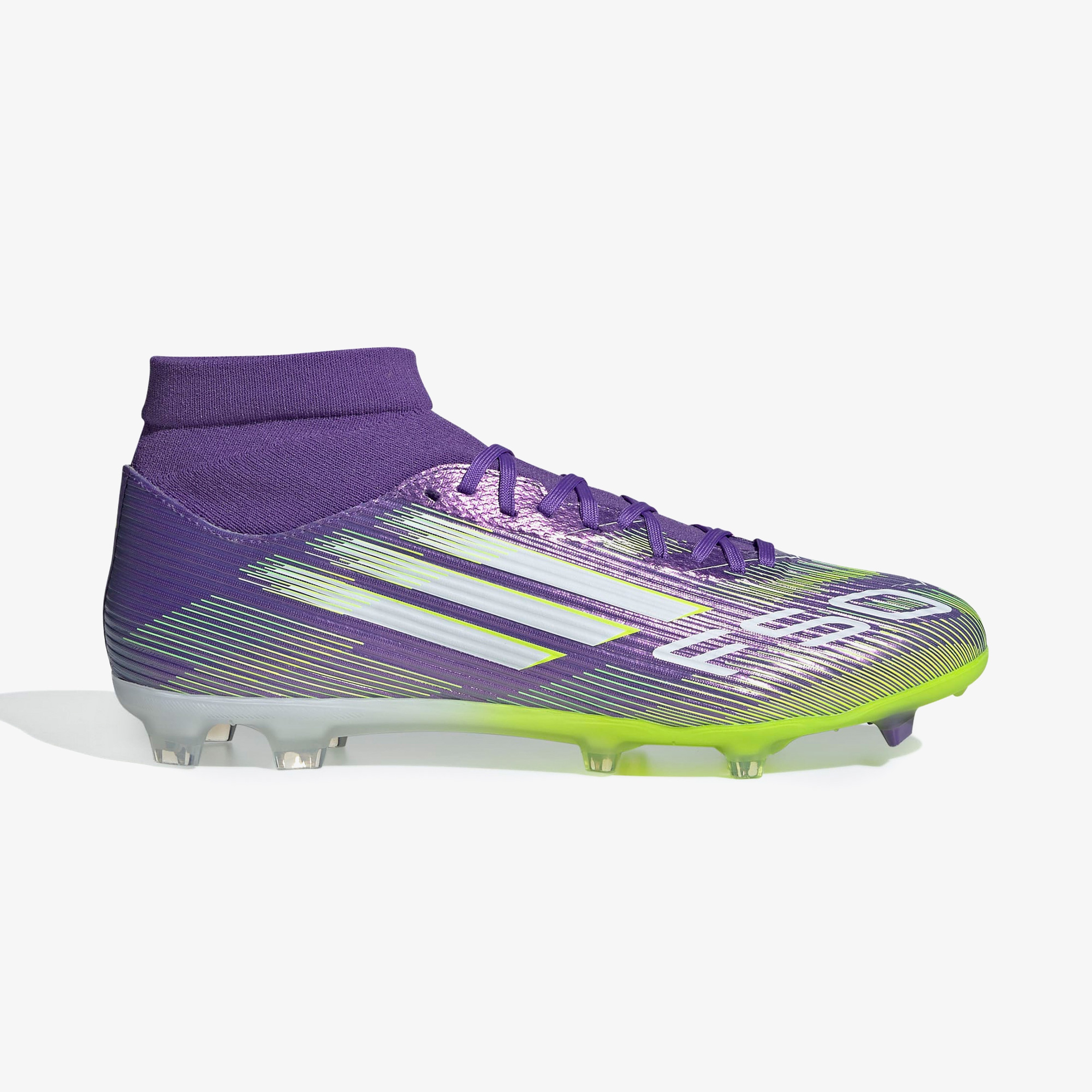 adidas F50 League Mid Firm-Multi Ground Erkek Mor Çim Saha Kramponu