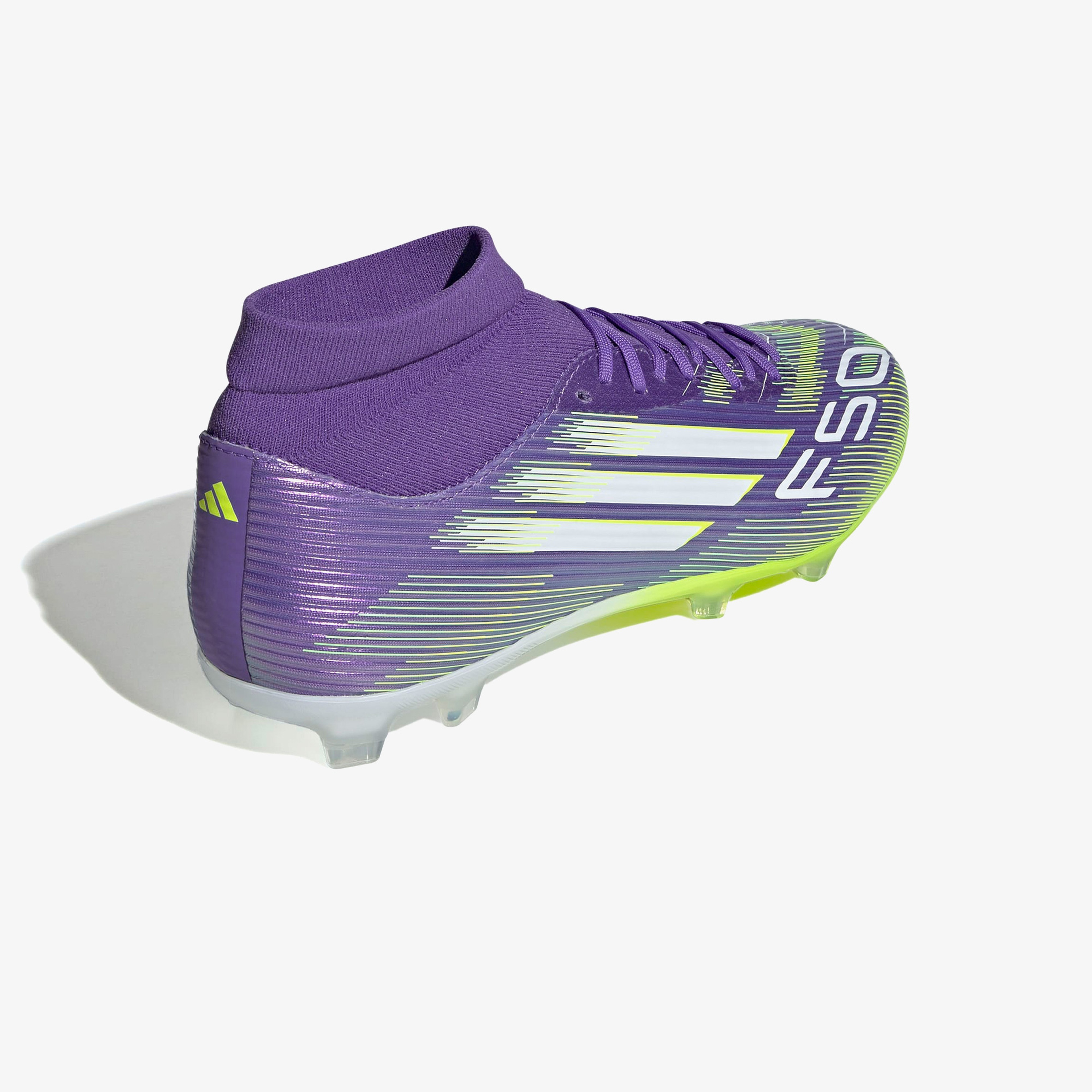 adidas F50 League Mid Firm-Multi Ground Erkek Mor Çim Saha Kramponu