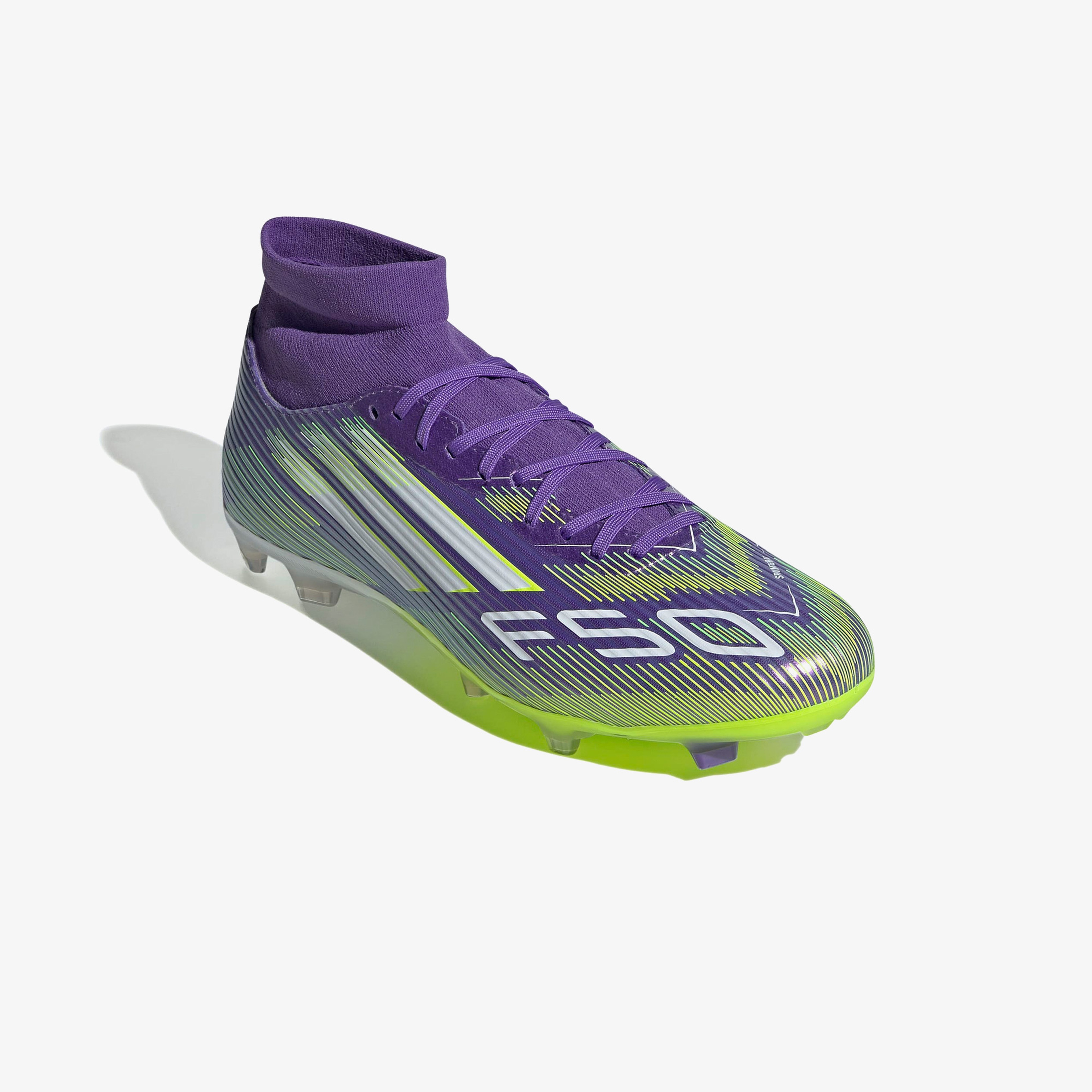 adidas F50 League Mid Firm-Multi Ground Erkek Mor Çim Saha Kramponu