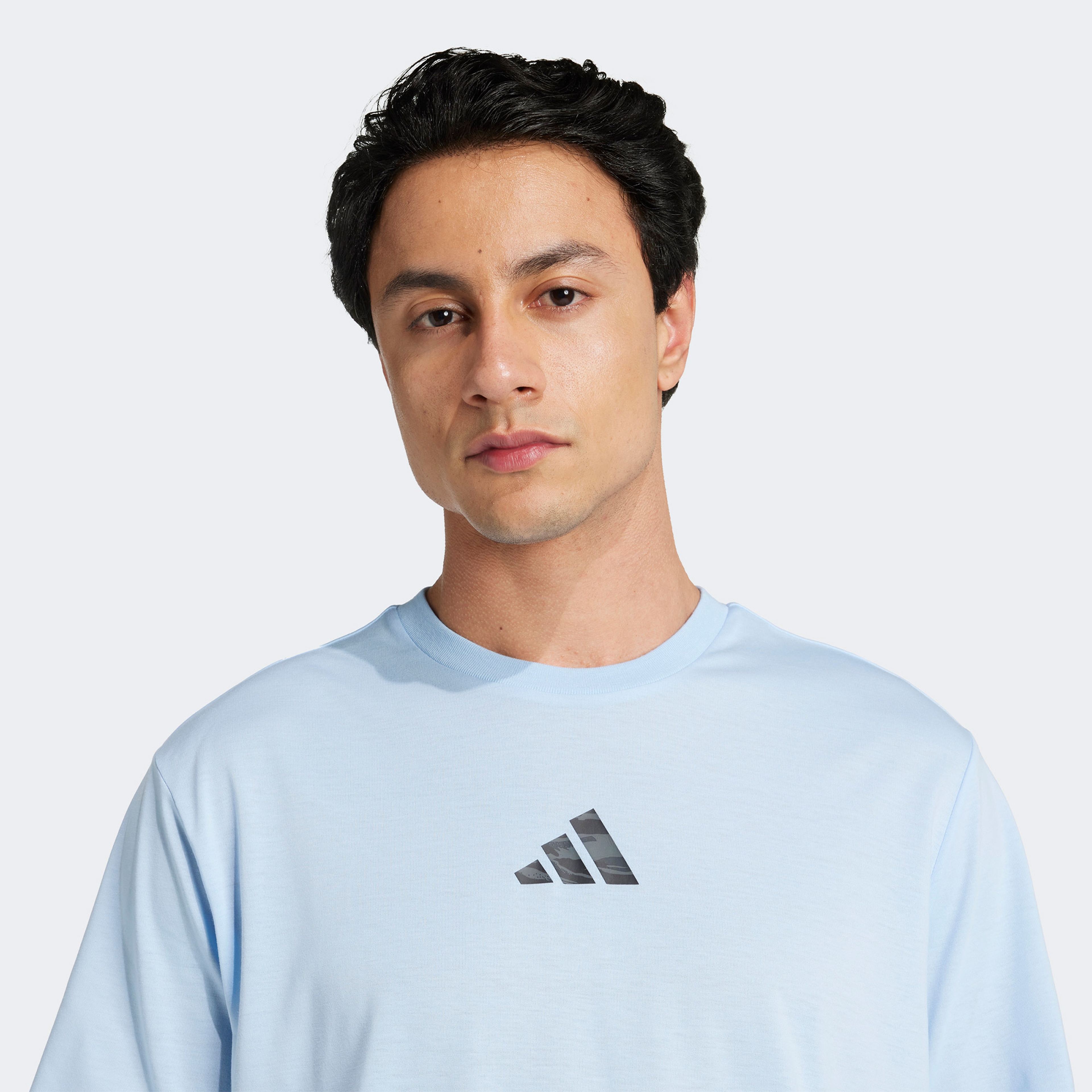 adidas Climacool Camo Training Graphic Erkek Mavi Antrenman T-Shirt