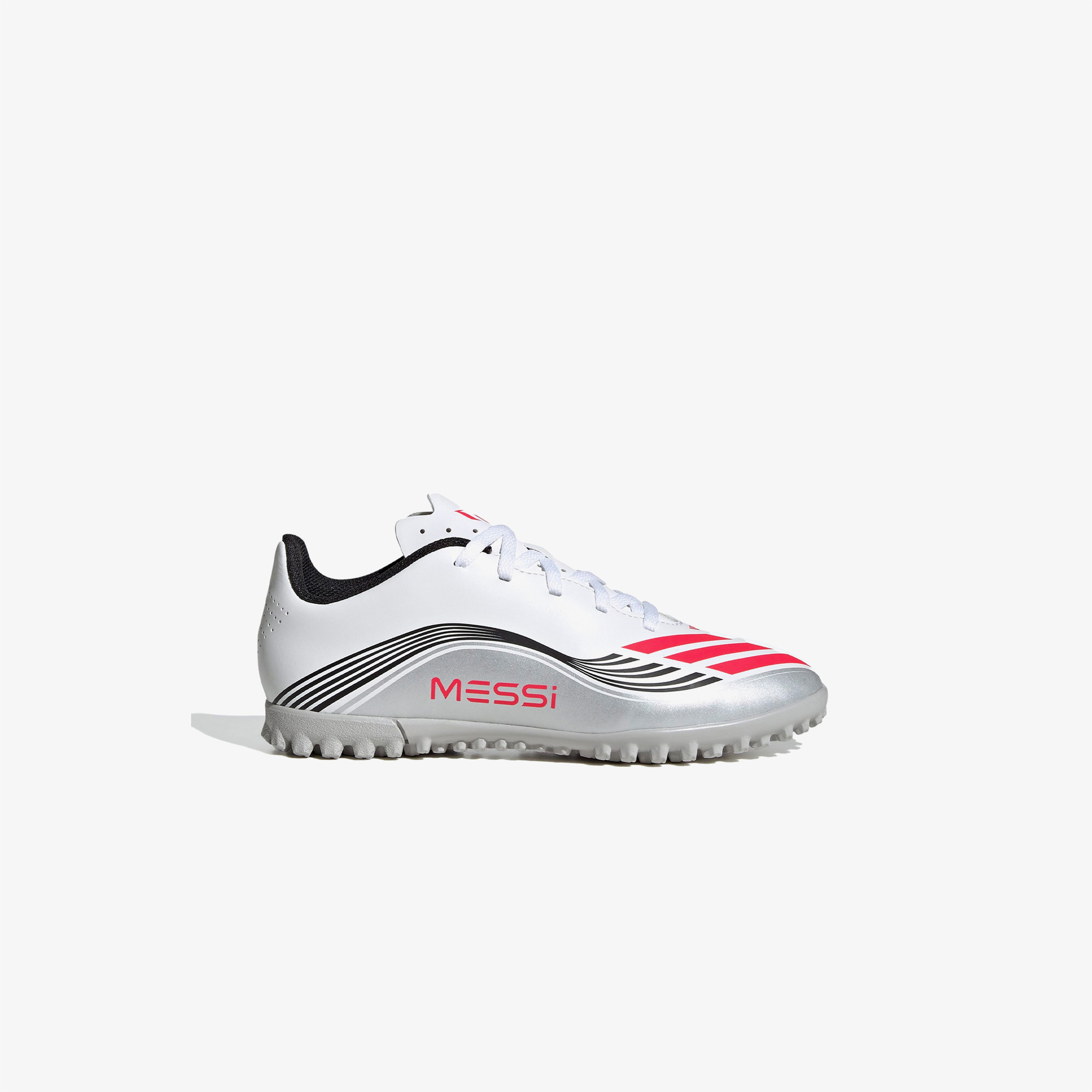 adidas F50 Messi Club Çocuk Beyaz Halı Saha Kramponu