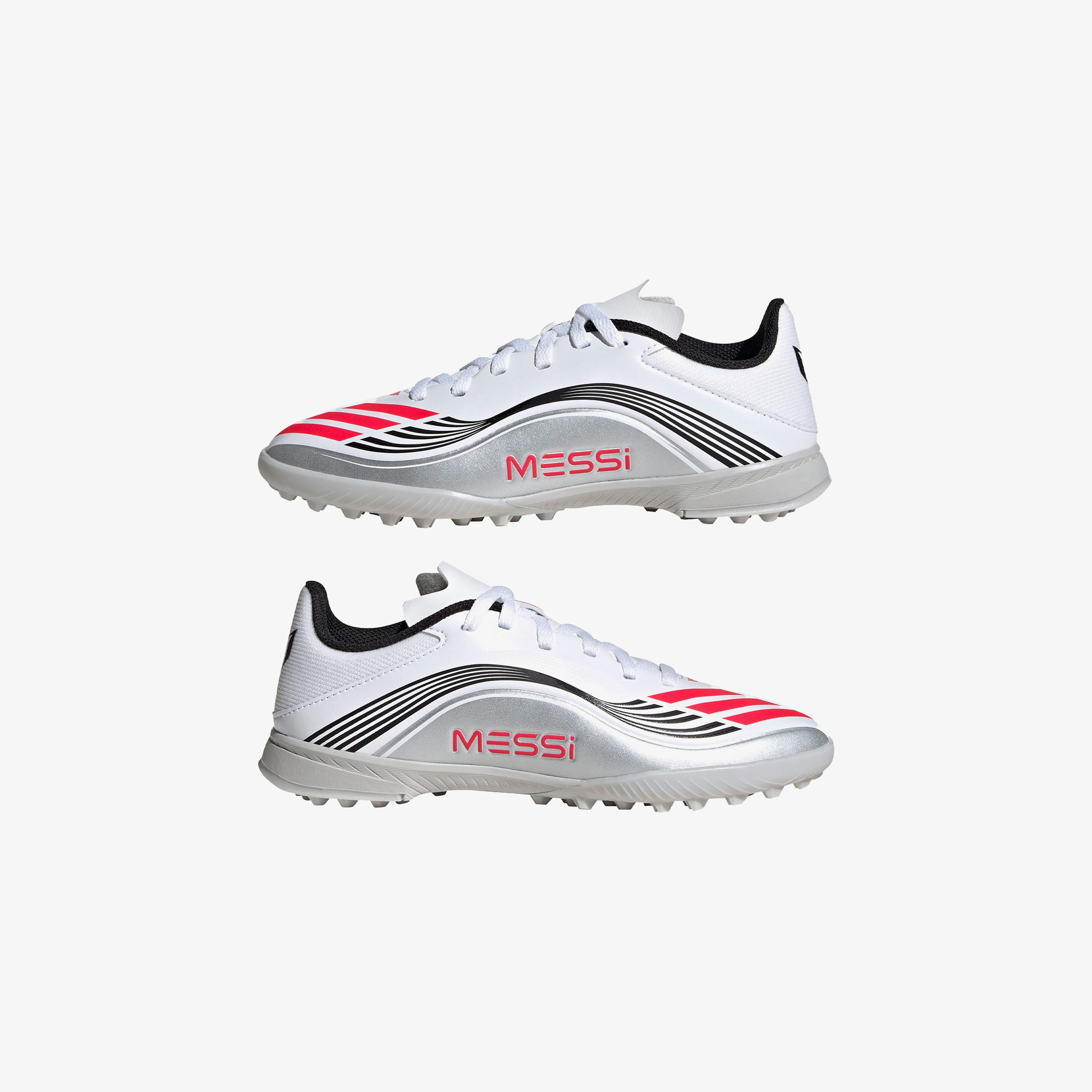 adidas F50 Messi League Çocuk Beyaz Halı Saha Kramponu