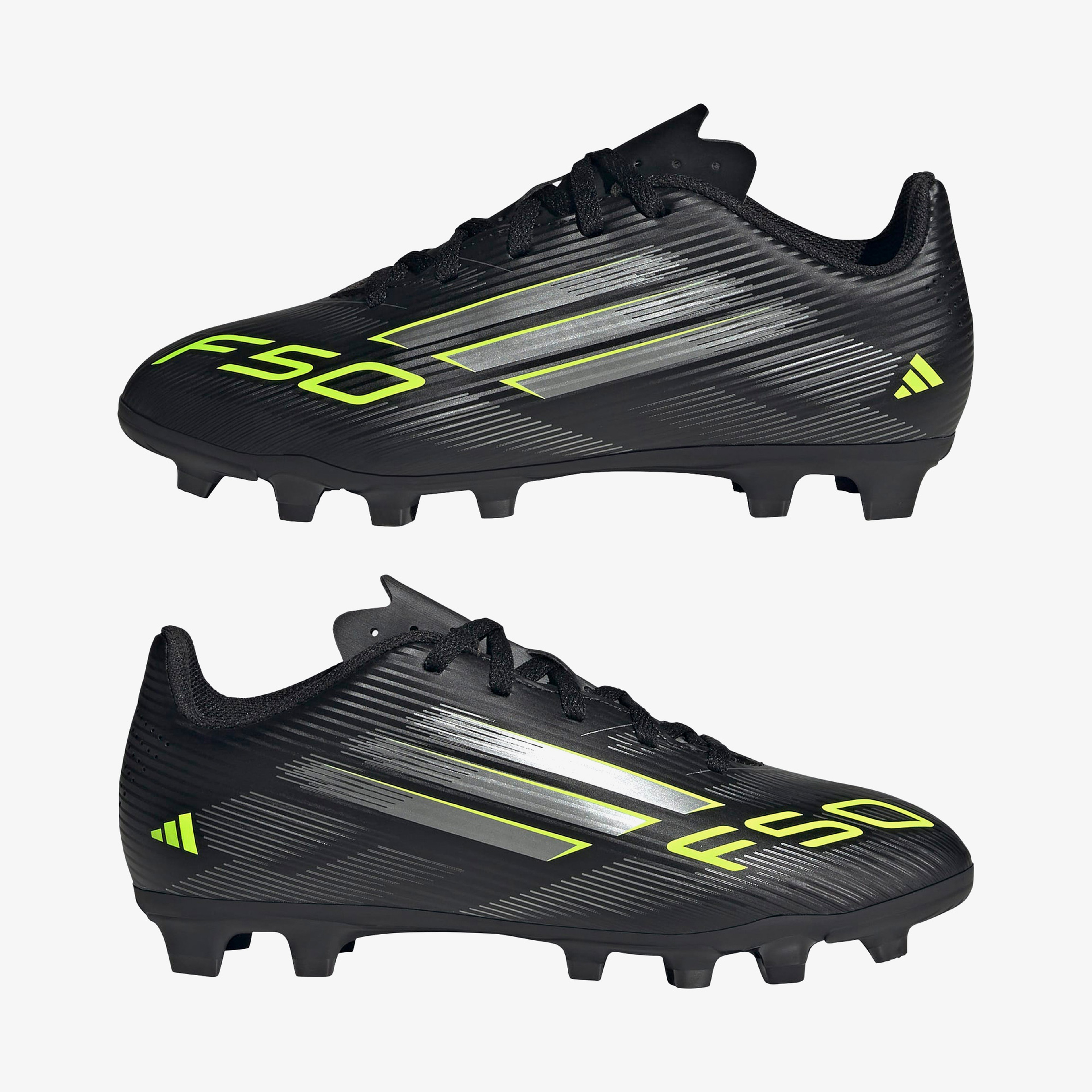 adidas F50 Club Firm-Multi Ground Çocuk Siyah Çim Saha Kramponu