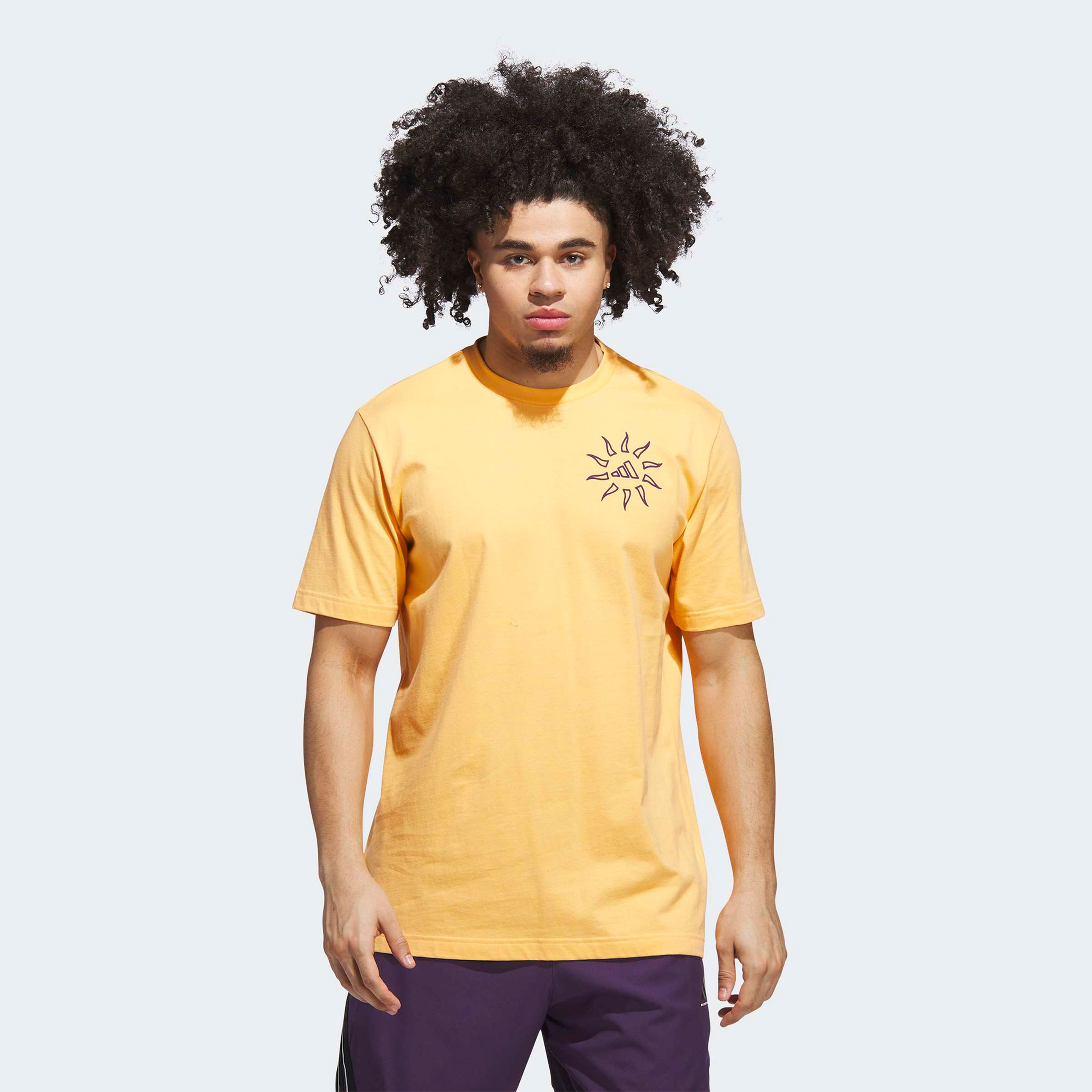 adidas Grafik Erkek Turuncu Basketbol T-Shirt
