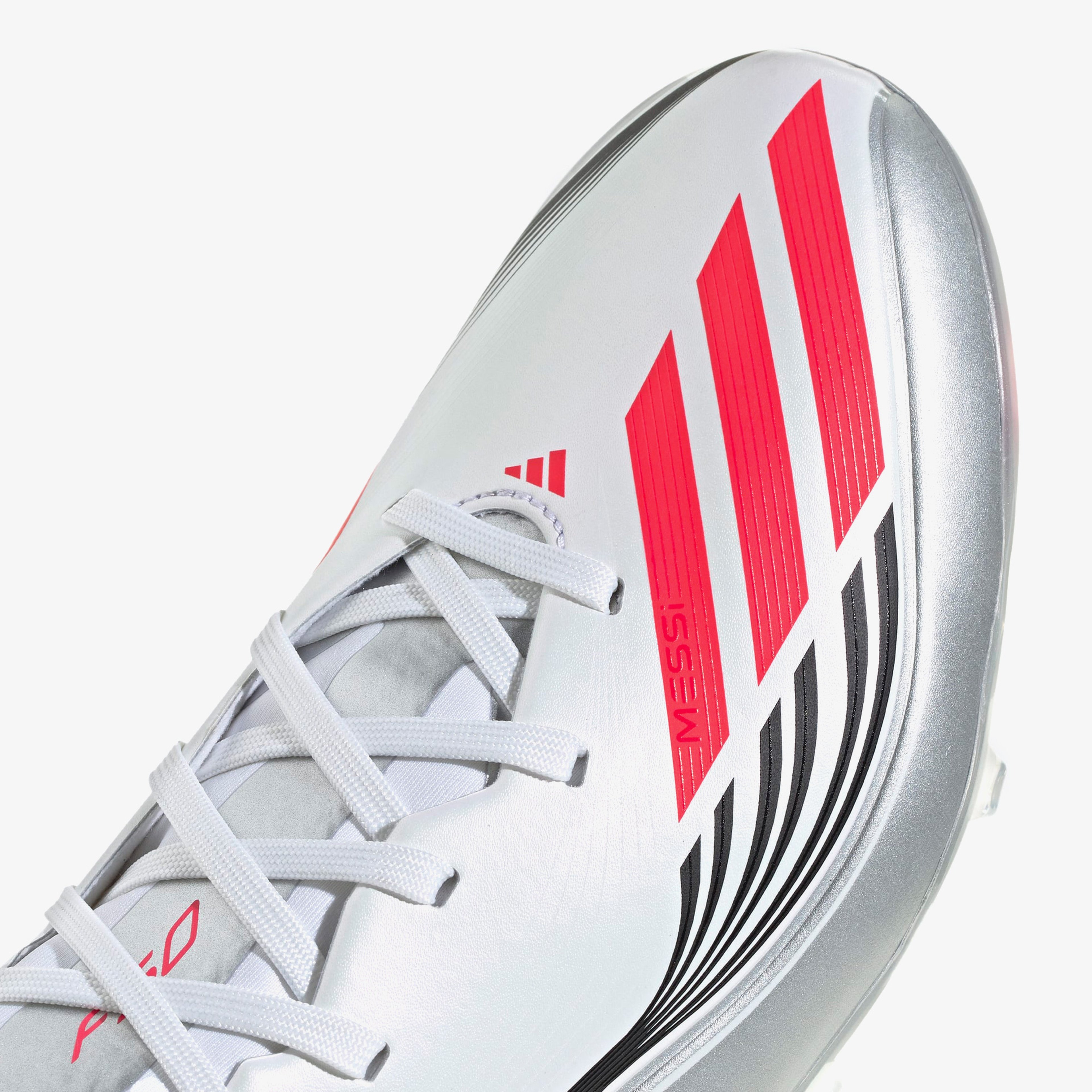 adidas F50 Messi League Firm-Multi Ground Erkek Beyaz Çim Saha Kramponu