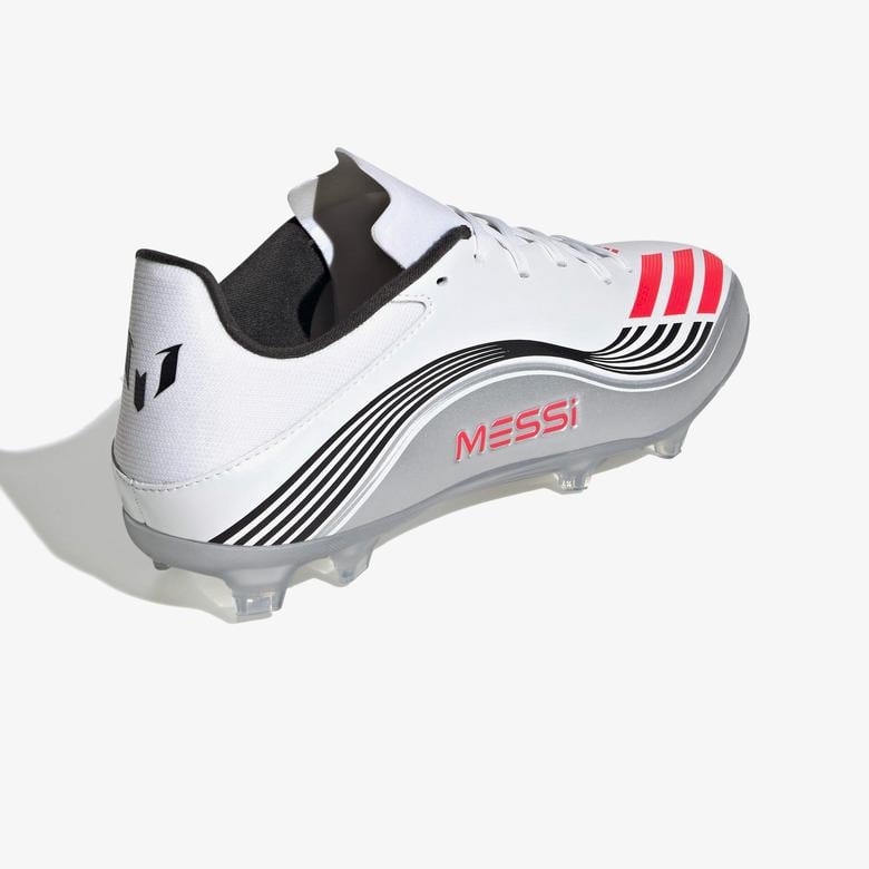 adidas F50 Messi League Firm-Multi Ground Erkek Beyaz Çim Saha Kramponu