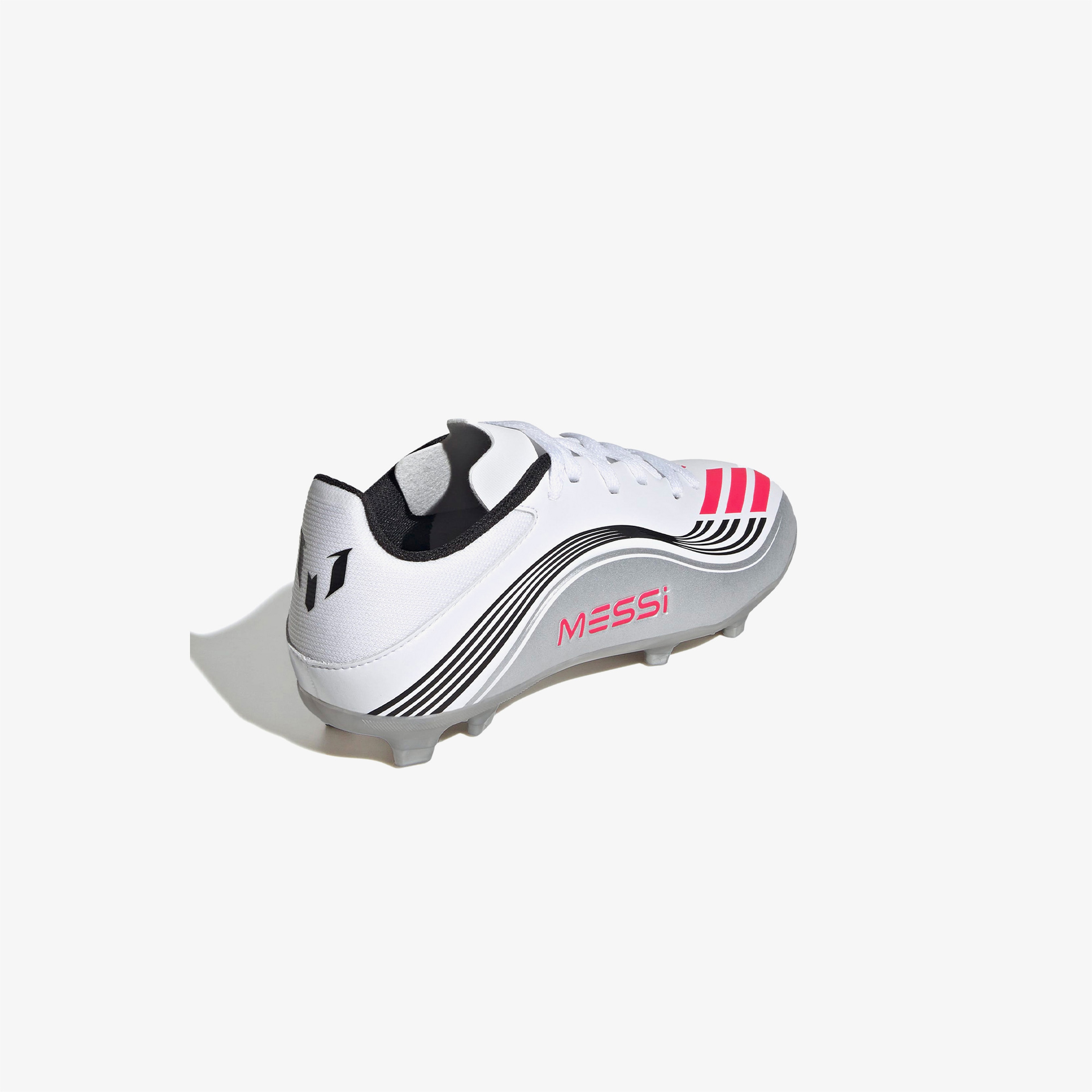 adidas F50 Messi League Firm-Multi Ground Çocuk Beyaz Çim Saha Kramponu