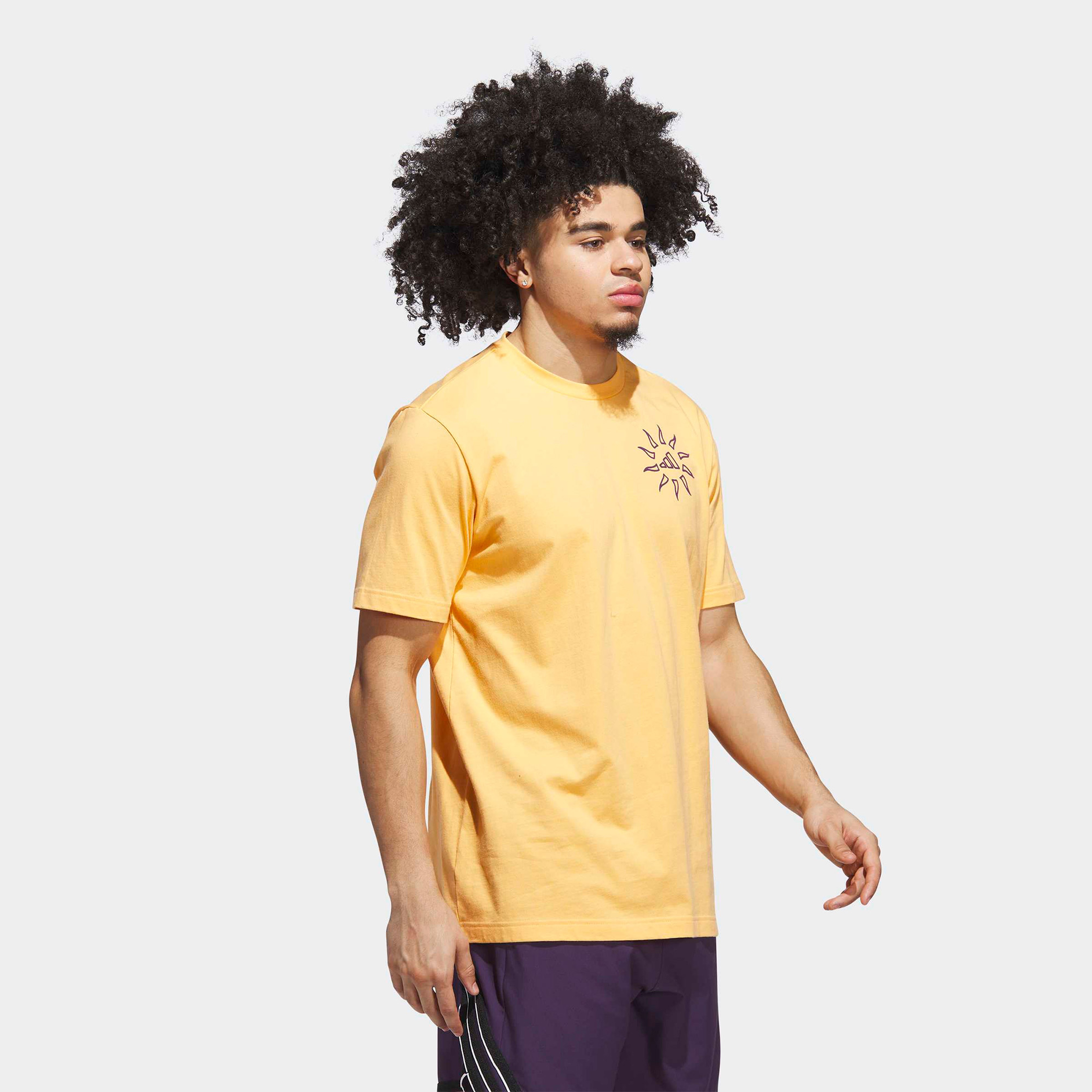 adidas Grafik Erkek Turuncu Basketbol T-Shirt