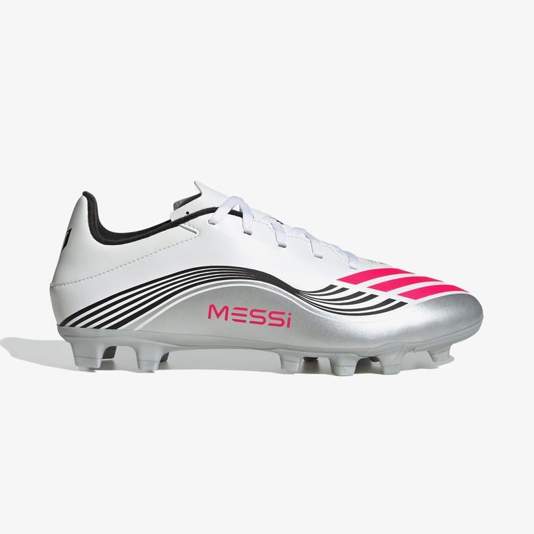 adidas F50 Messi Club Firm-Multi Ground Erkek Beyaz Çim Saha Kramponu