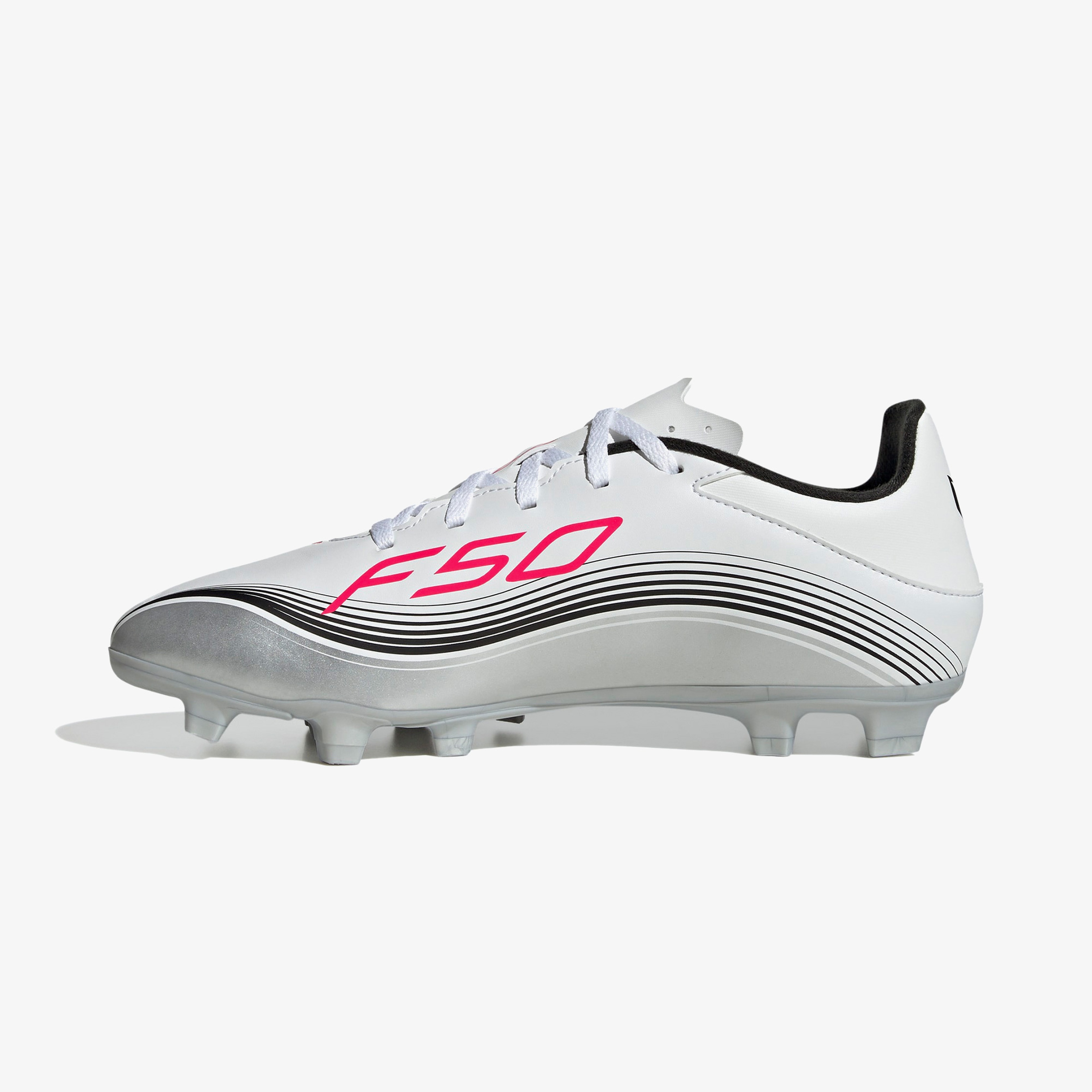 adidas F50 Messi Club Firm-Multi Ground Erkek Beyaz Çim Saha Kramponu