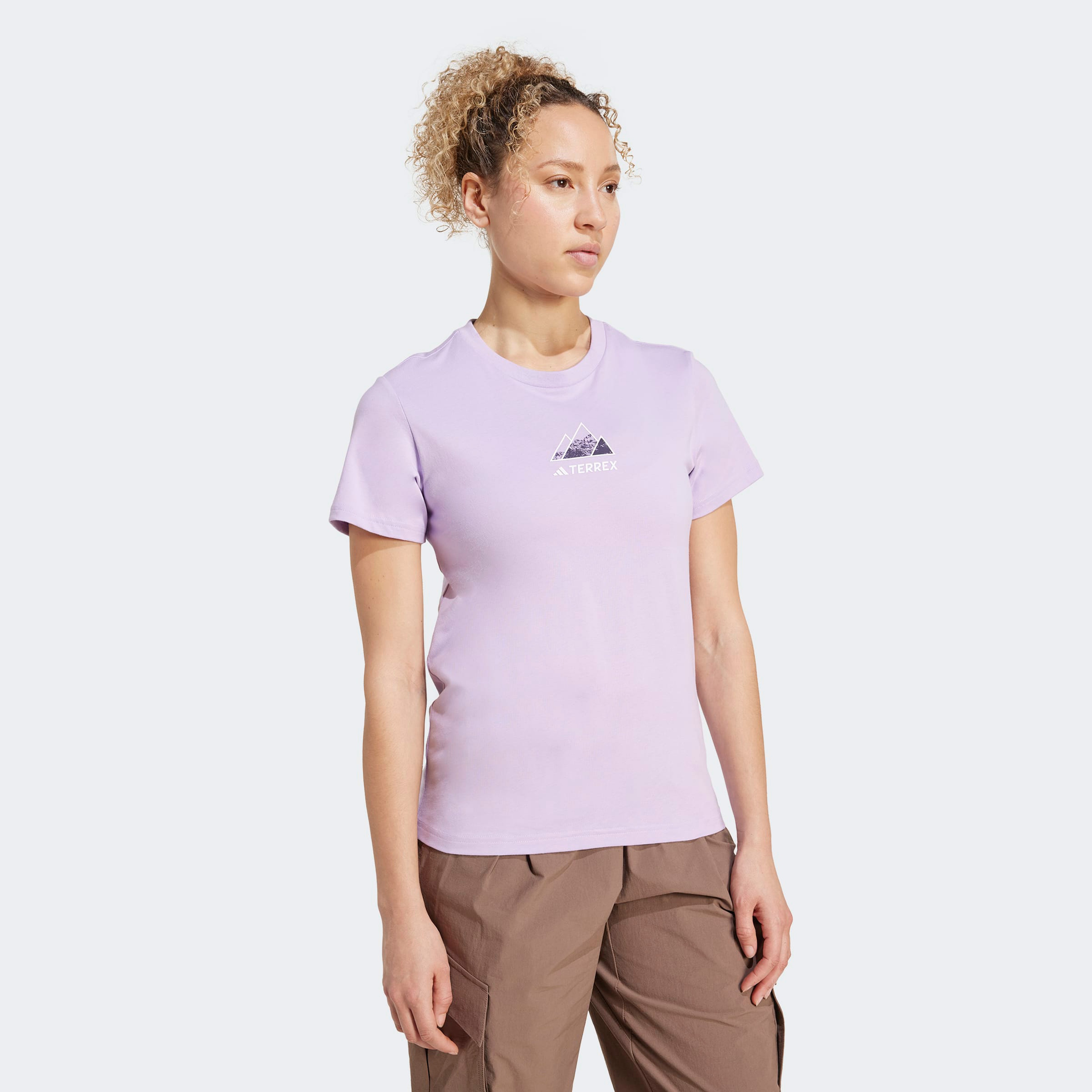 adidas Athlete Kadın Mor Yürüyüş T-Shirt